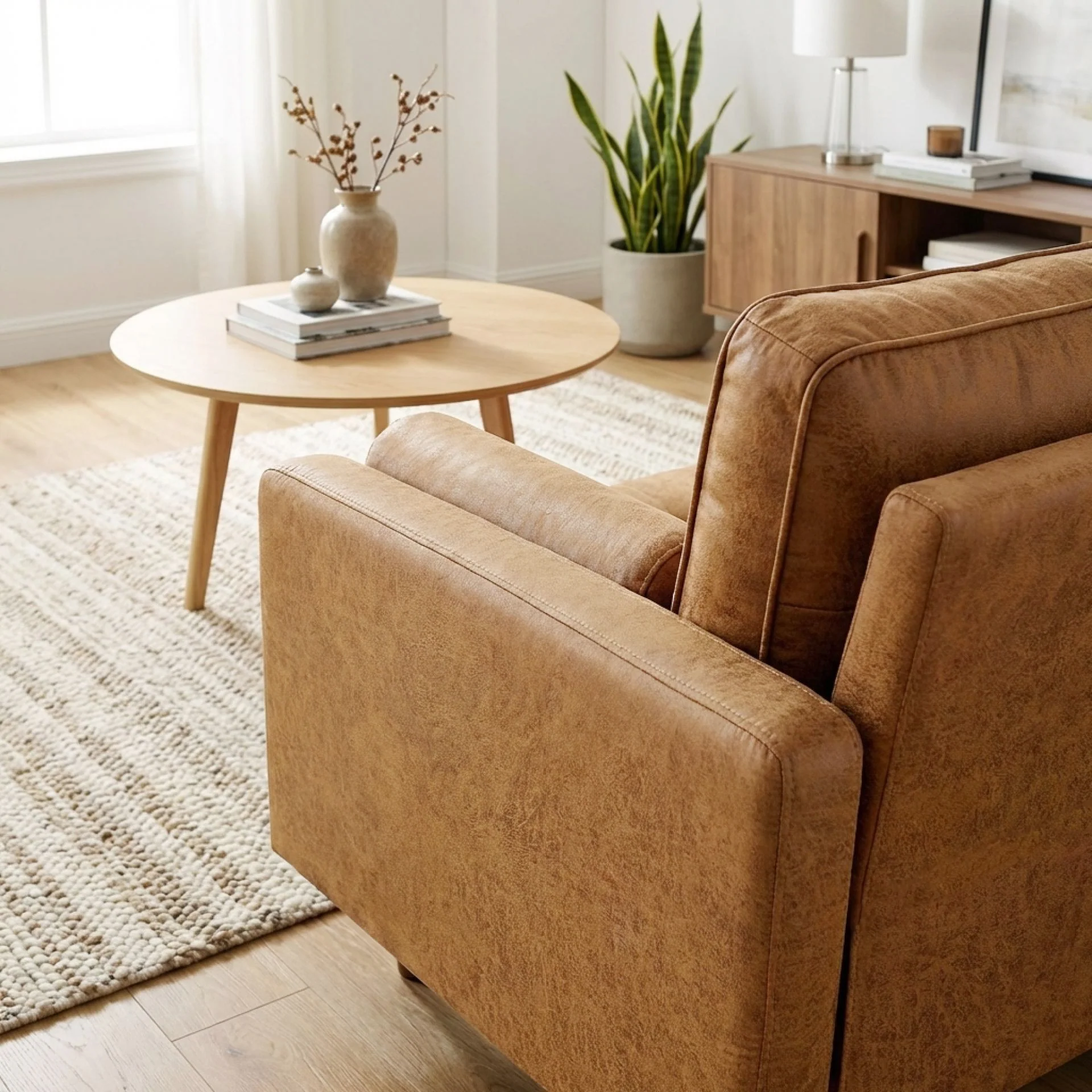 Alaina 3 Seater Sofa - Brown - Image 6