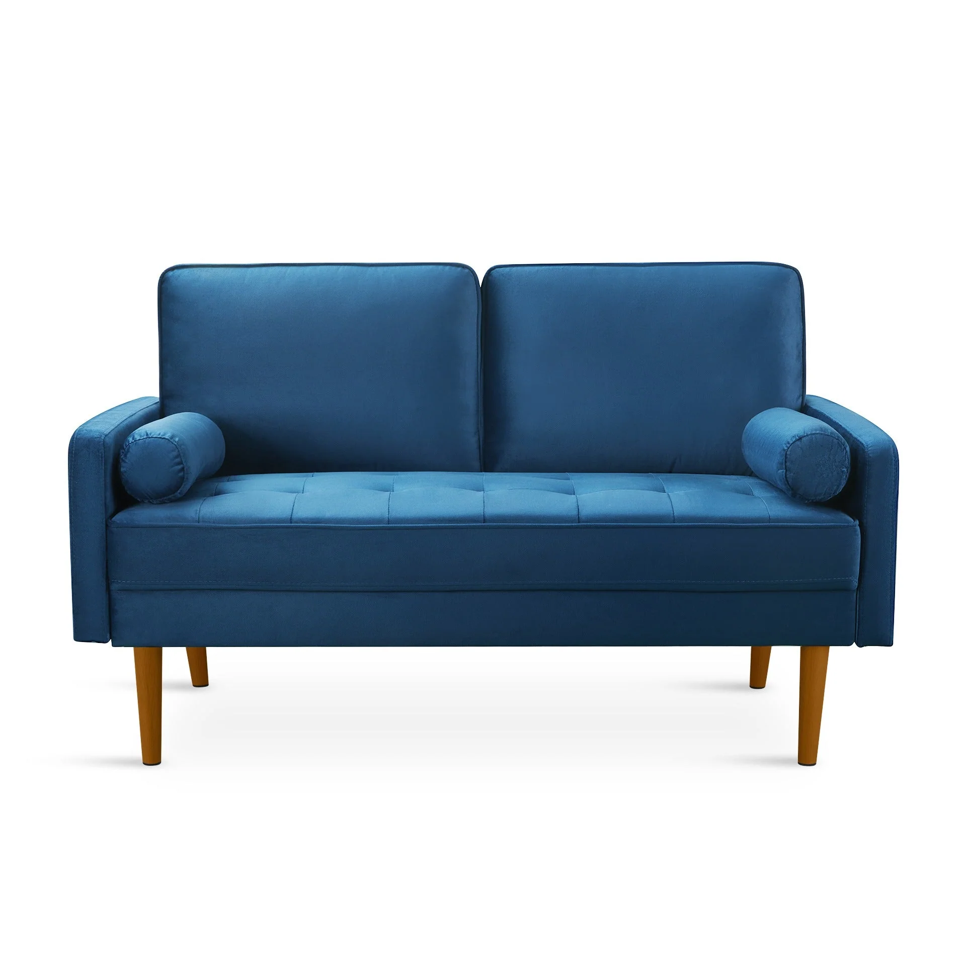 Alaina Velvet 2 Seater Sofa - Blue - Image 8