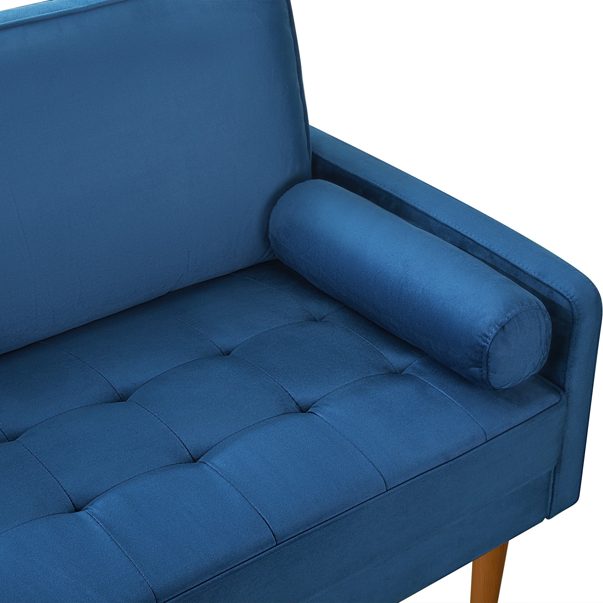 Alaina Velvet 2 Seater Sofa - Blue - Image 9