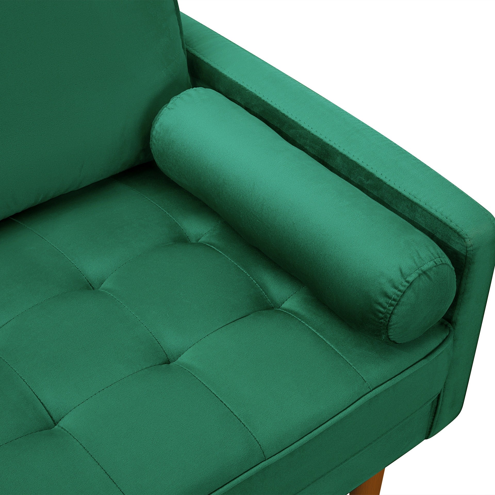 Alaina Velvet 2 Seater Sofa - Green - Image 10