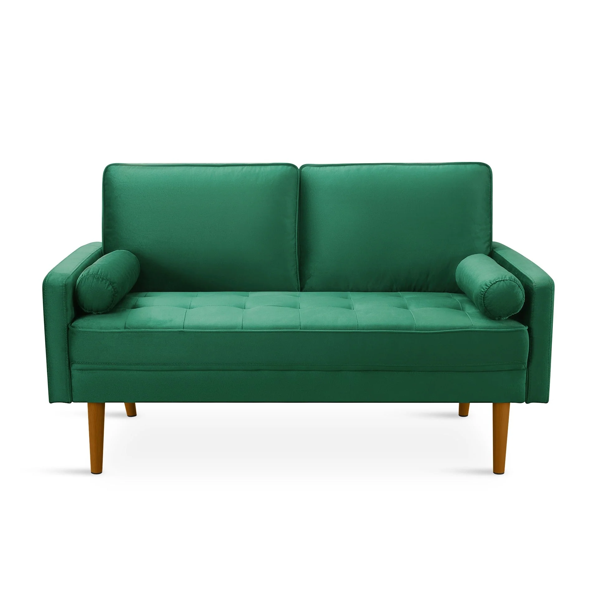 Alaina Velvet 2 Seater Sofa - Green - Image 6