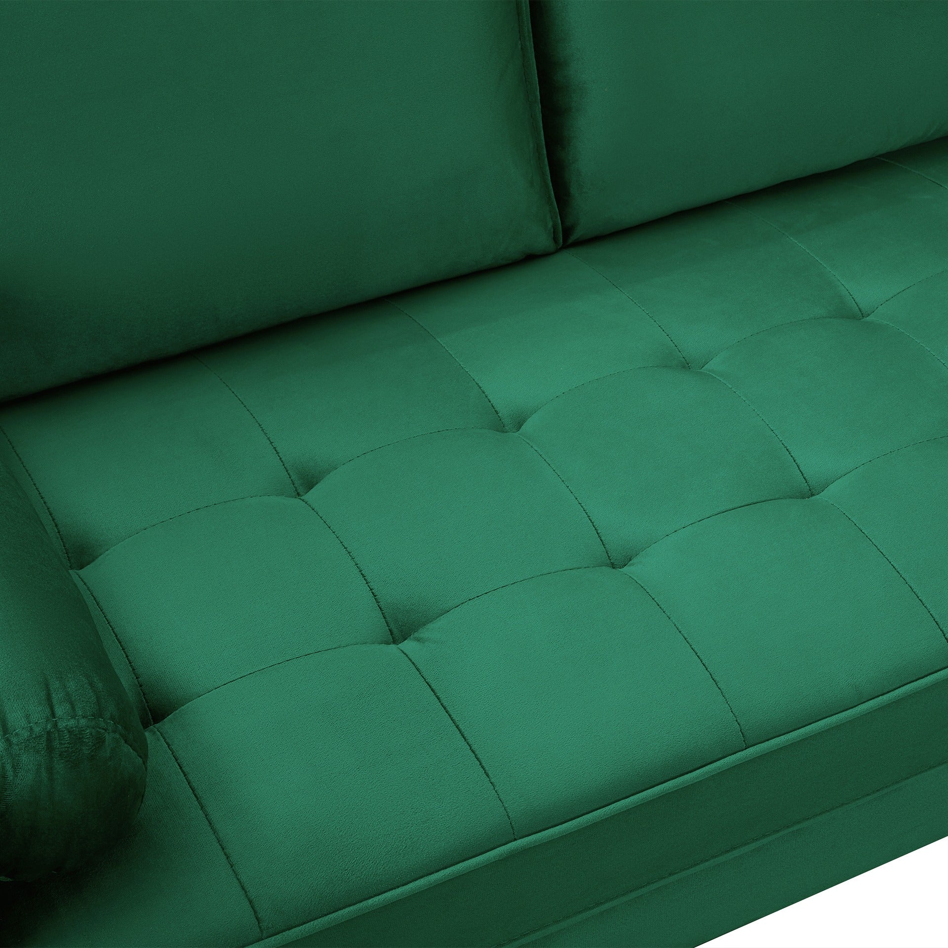 Alaina Velvet 2 Seater Sofa - Green - Image 8