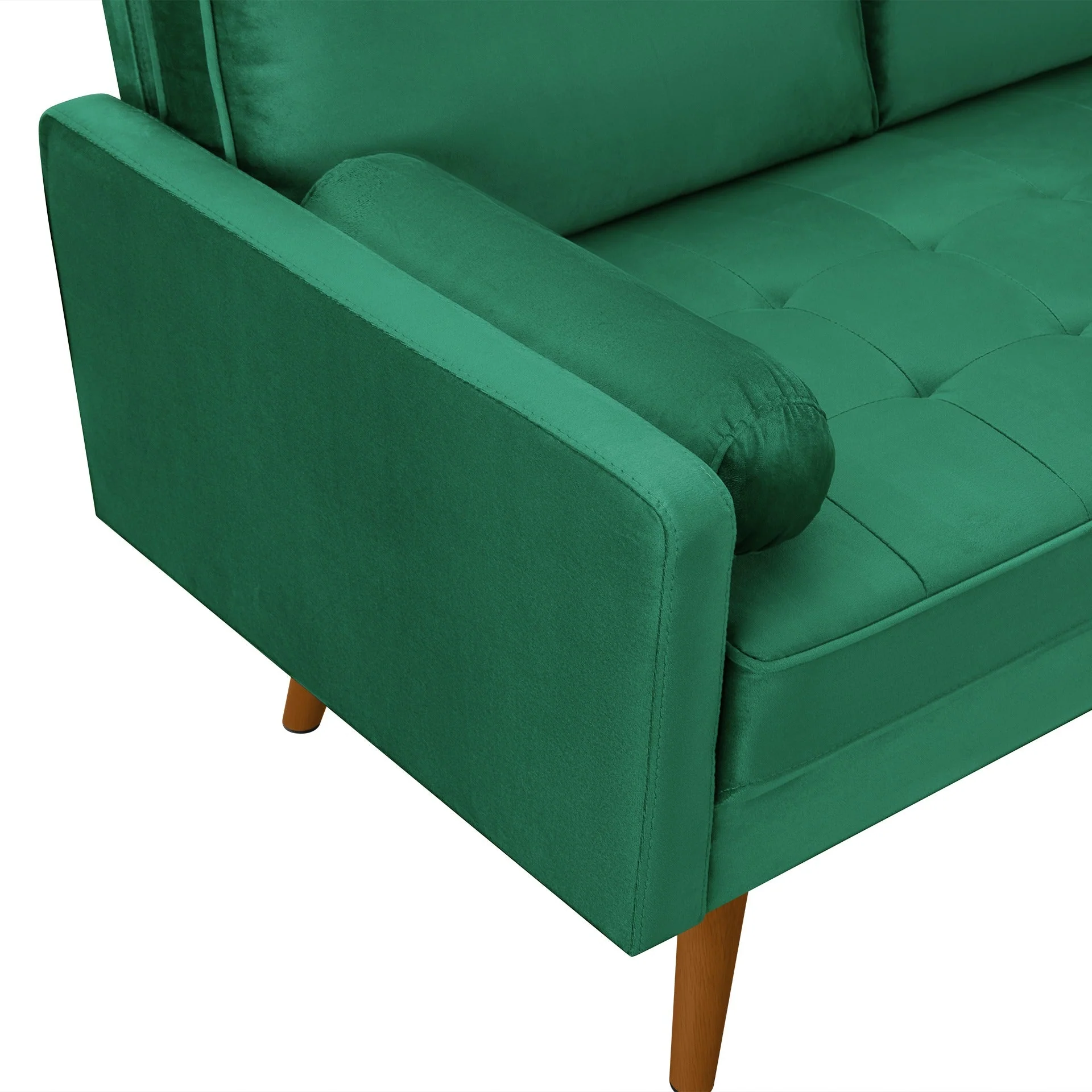 Alaina Velvet 2 Seater Sofa - Green - Image 9
