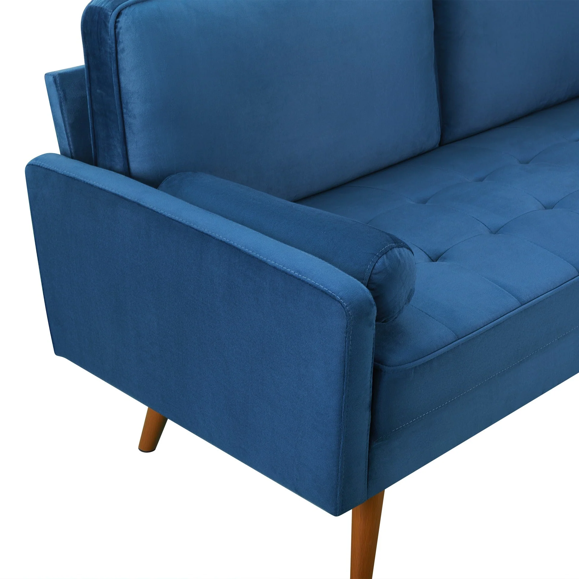 Alaina Velvet 3 Seater Sofa - Blue - Image 10