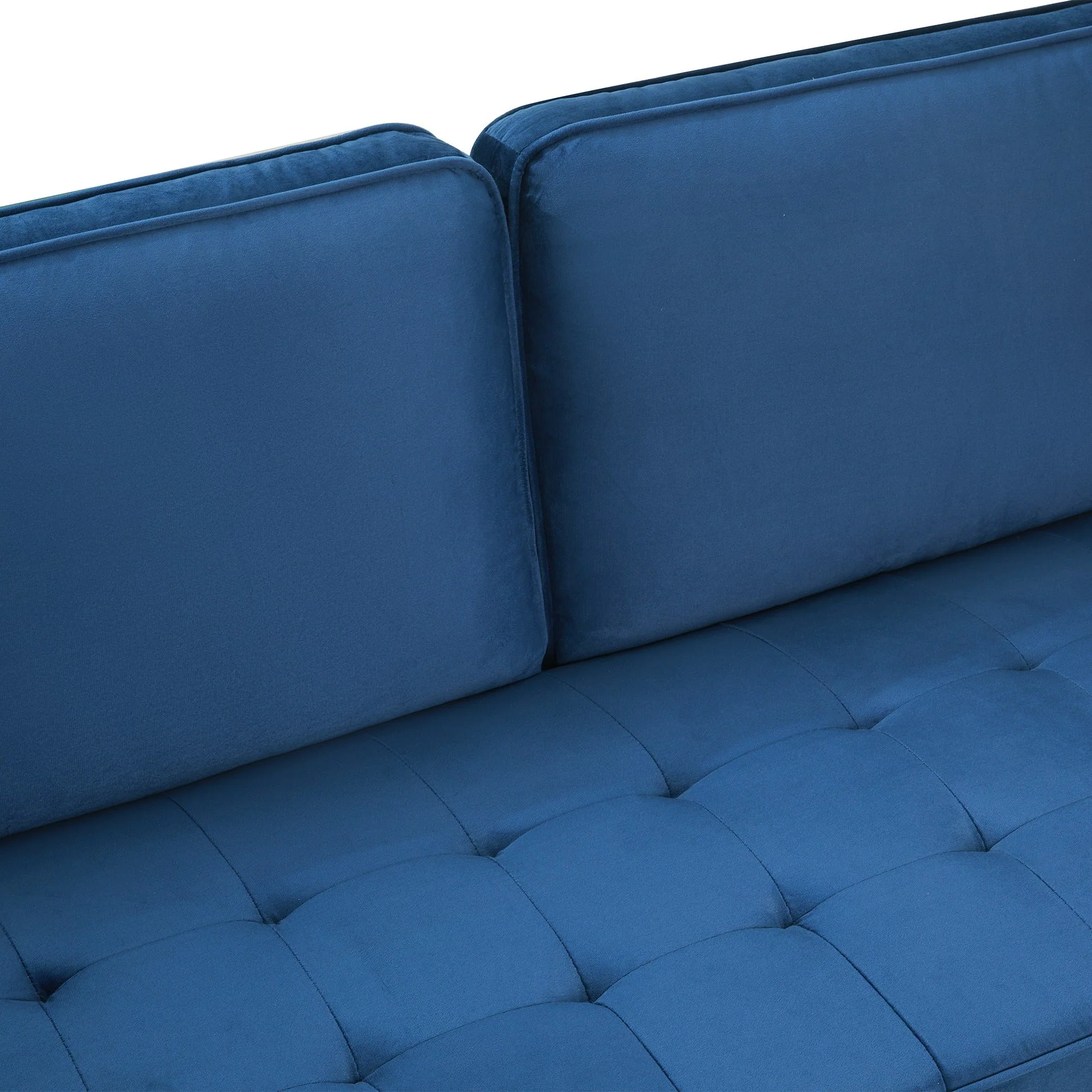 Alaina Velvet 3 Seater Sofa - Blue - Image 11