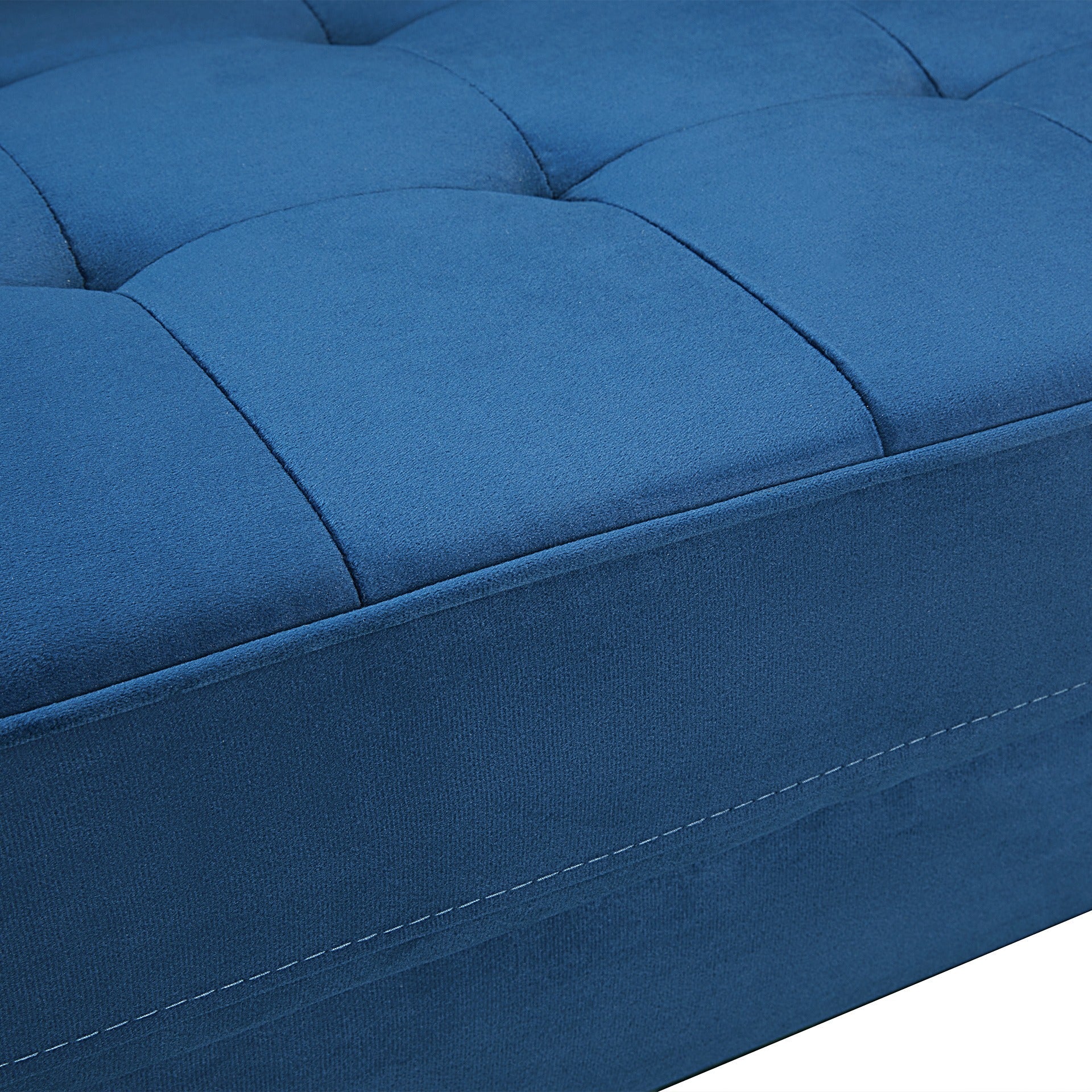 Alaina Velvet 3 Seater Sofa - Blue - Image 12