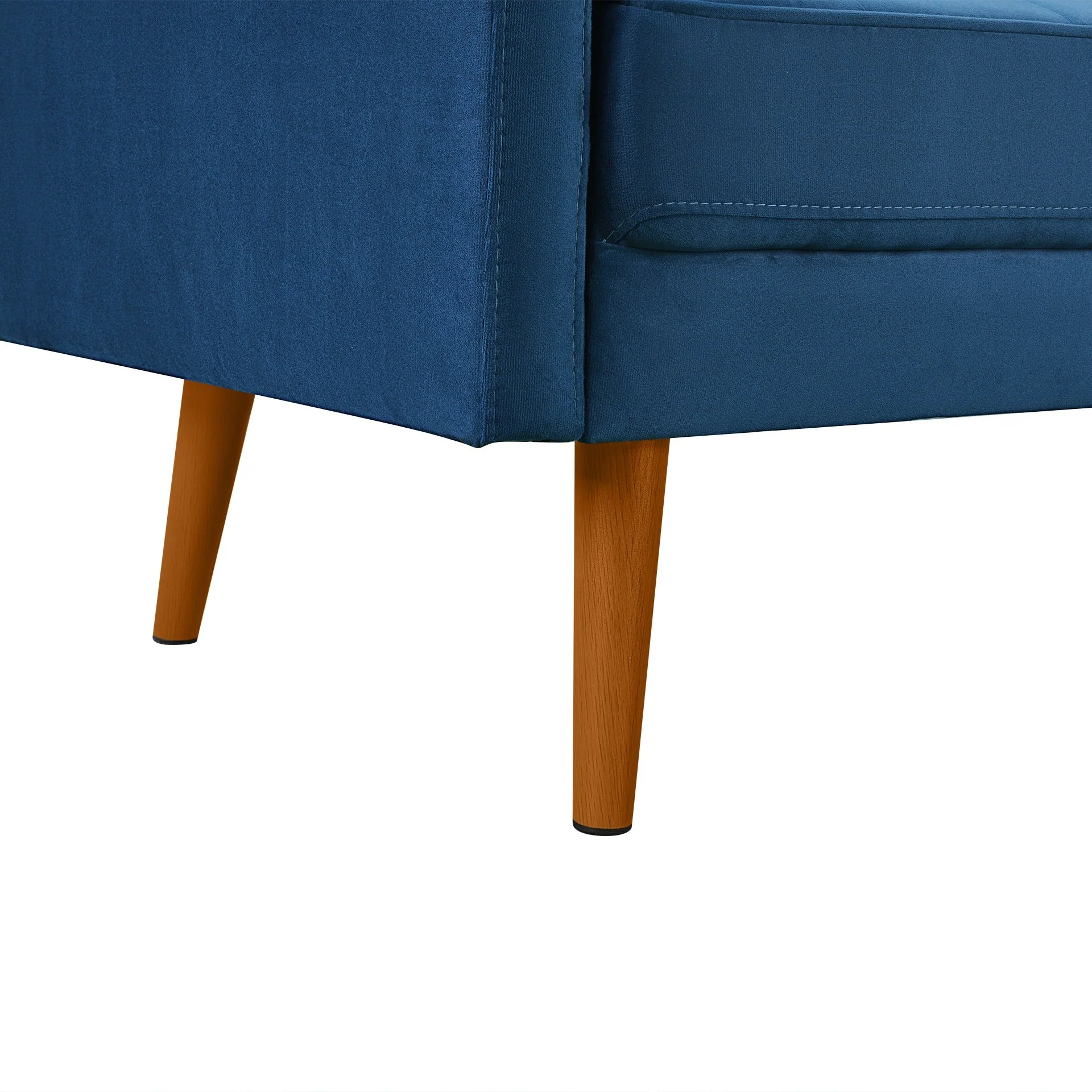Alaina Velvet 3 Seater Sofa - Blue - Image 14