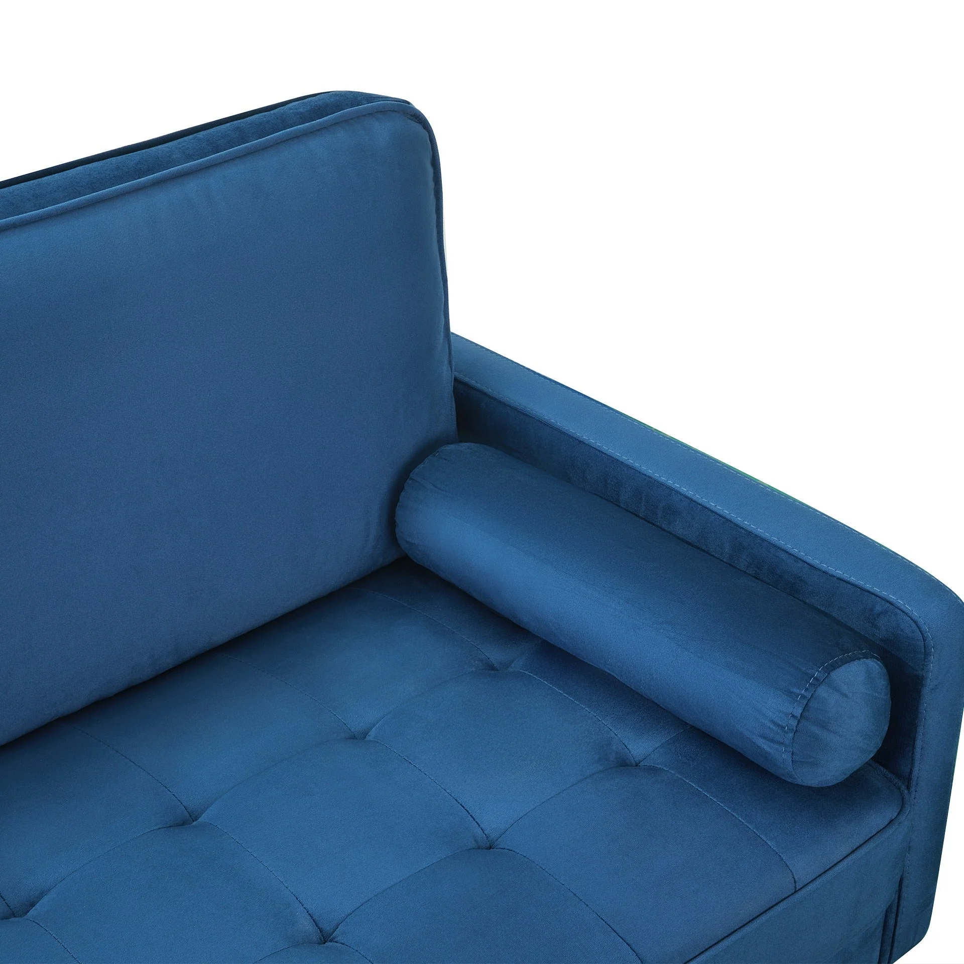 Alaina Velvet 3 Seater Sofa - Blue - Image 9