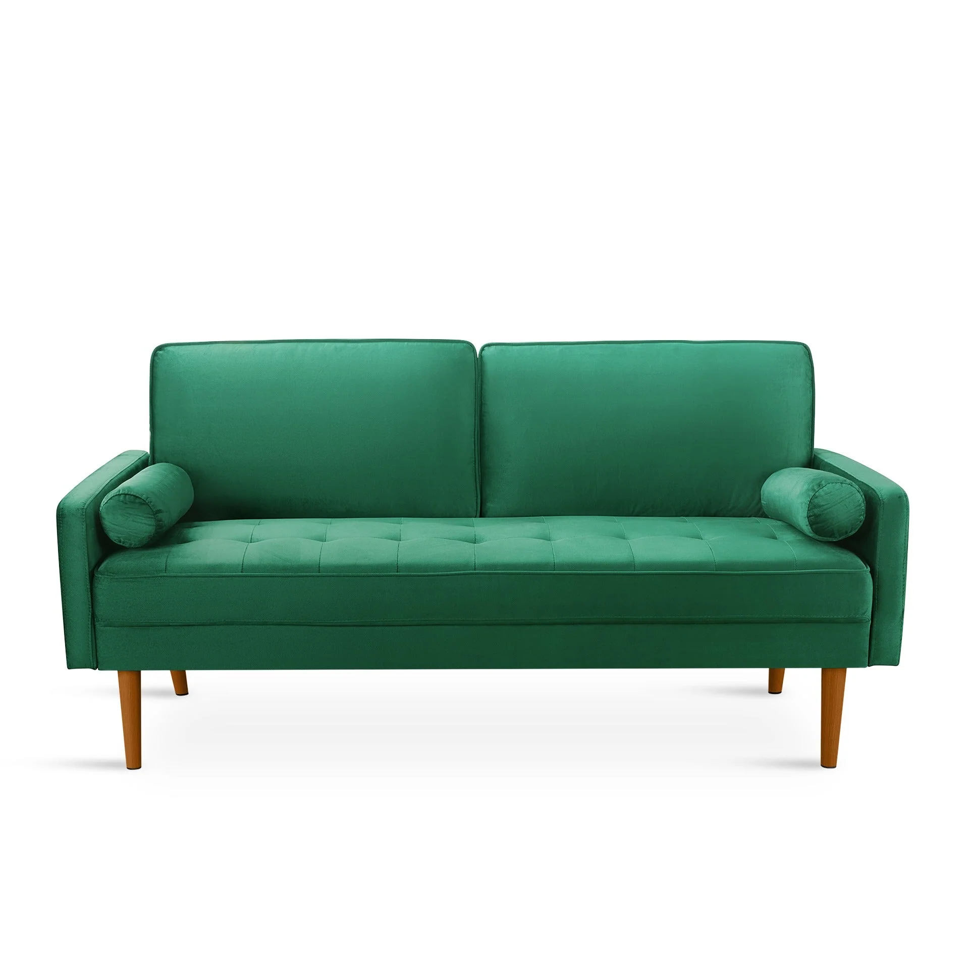 Alaina Velvet 3 Seater Sofa - Green - Image 8