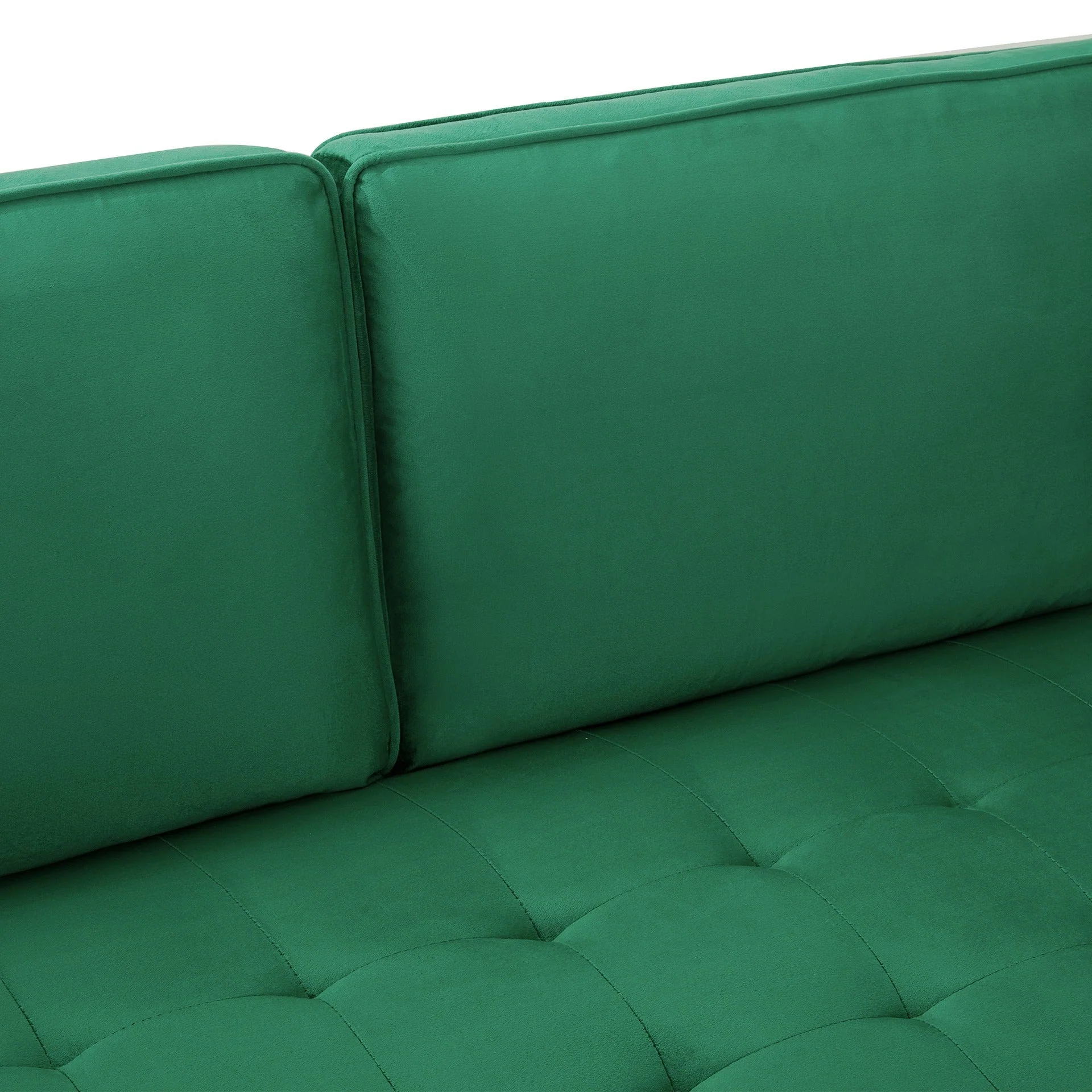 Alaina Velvet 3 Seater Sofa - Green - Image 9