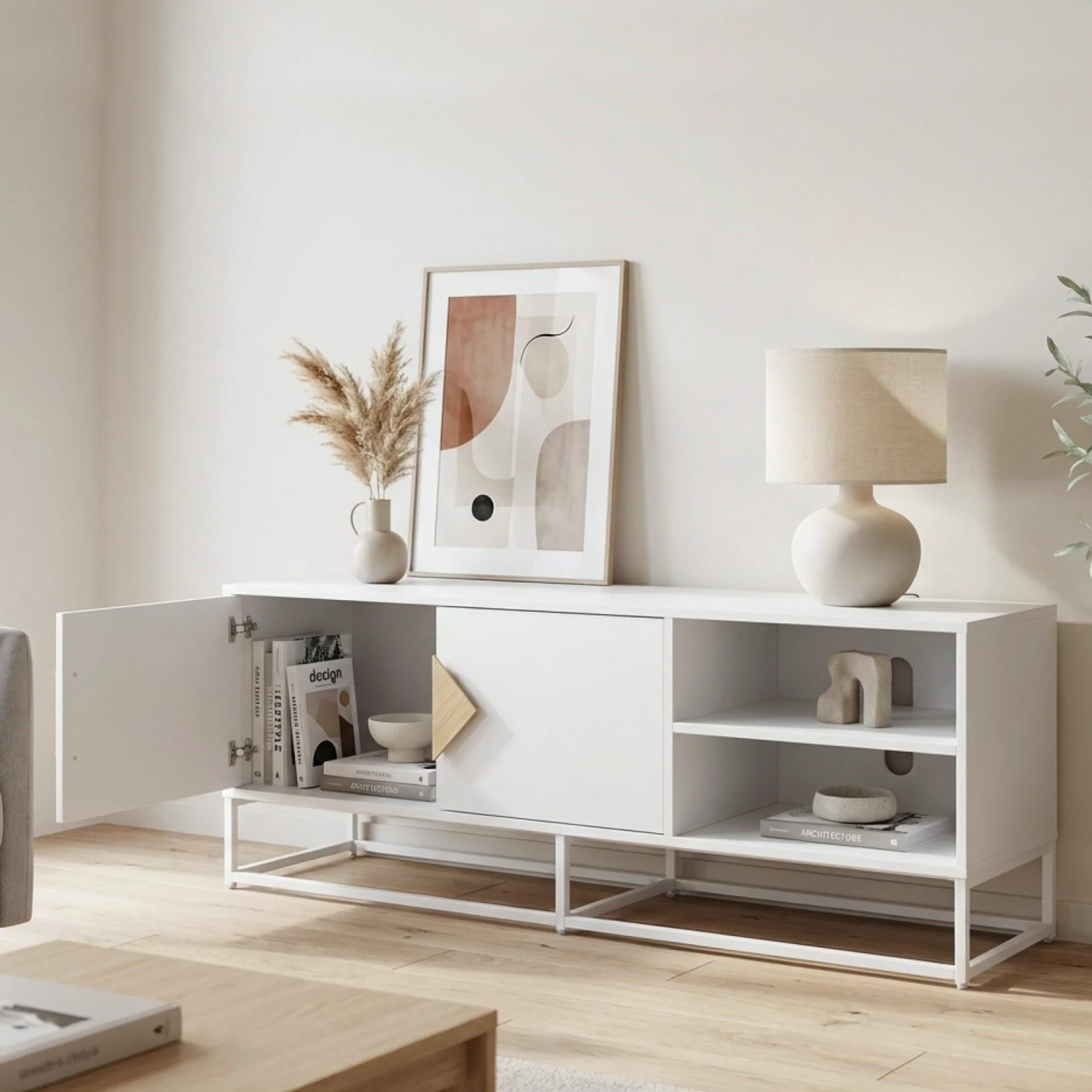 Alaska 1.4m Entertainment Unit - White - Image 2