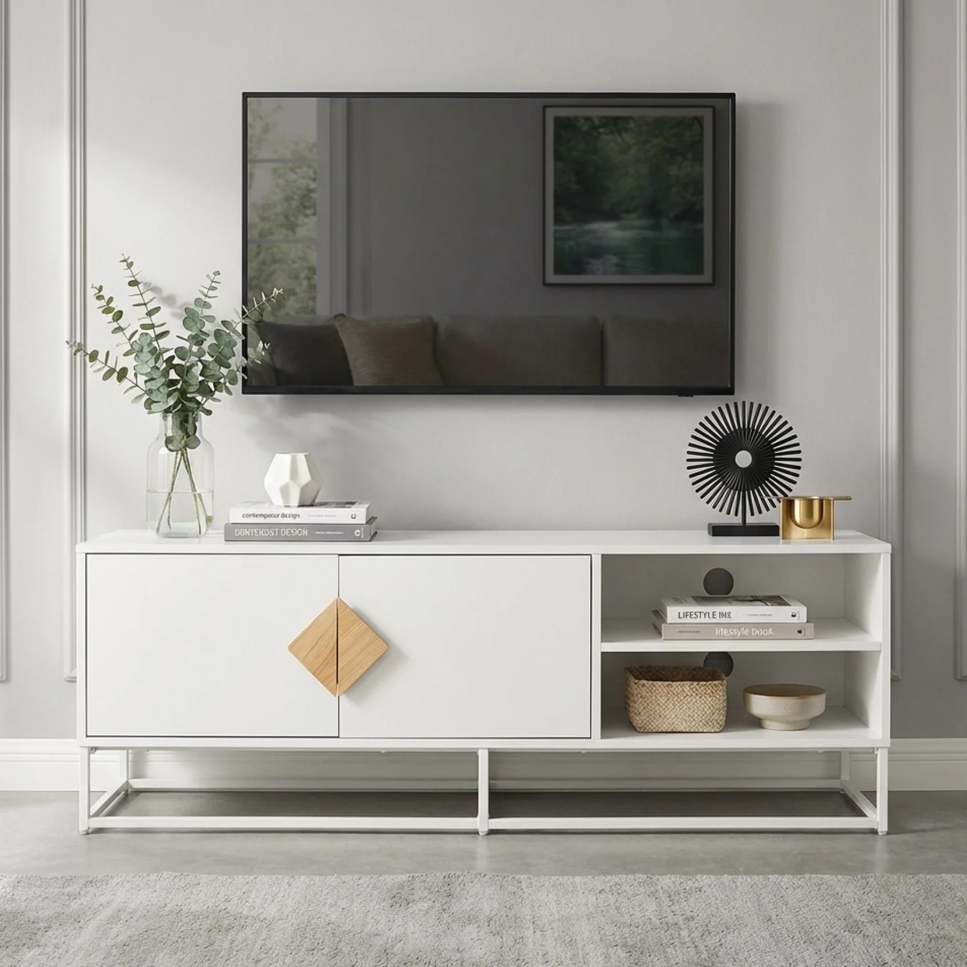 Alaska 1.4m Entertainment Unit - White - Image 3