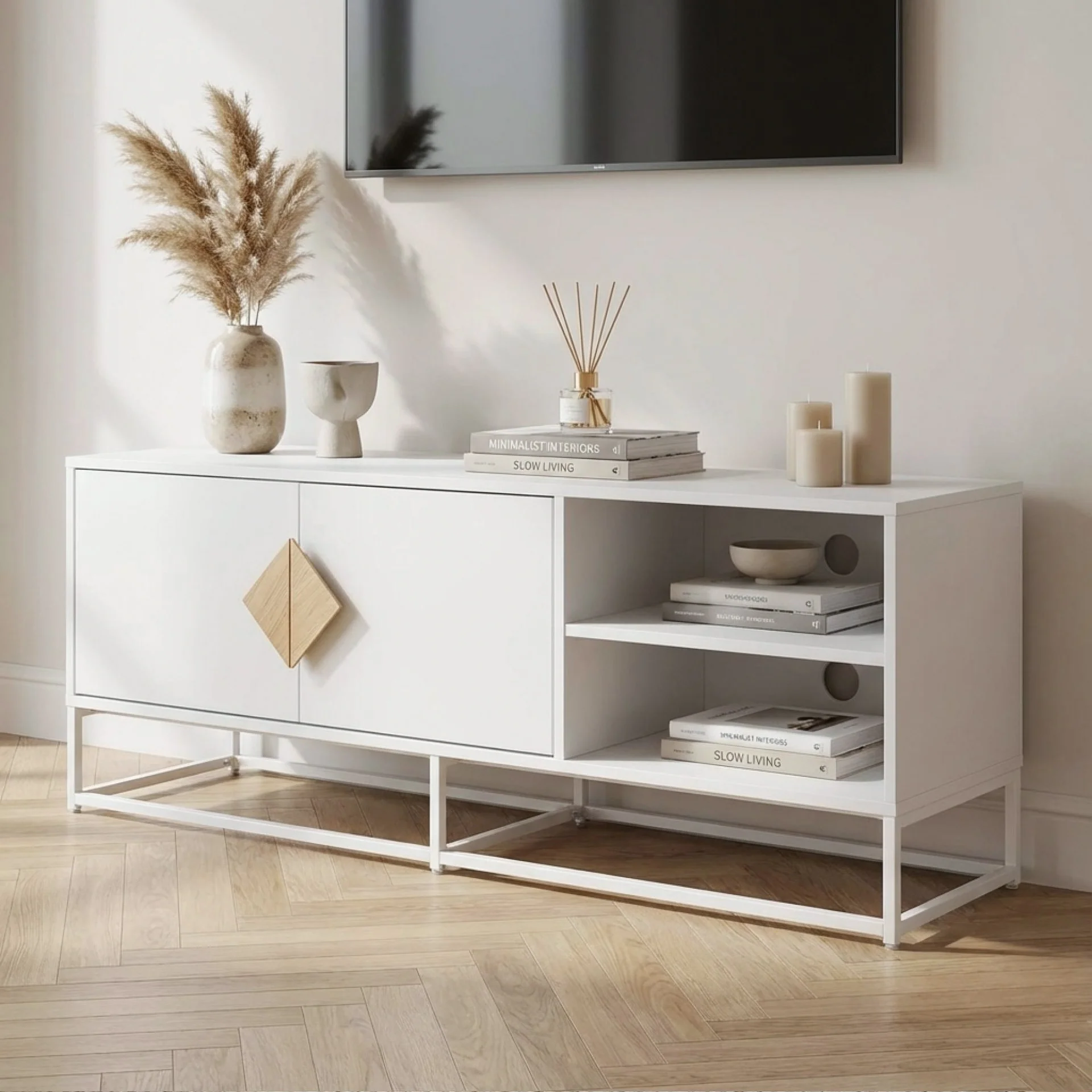 Alaska 1.4m Entertainment Unit - White - Image 4