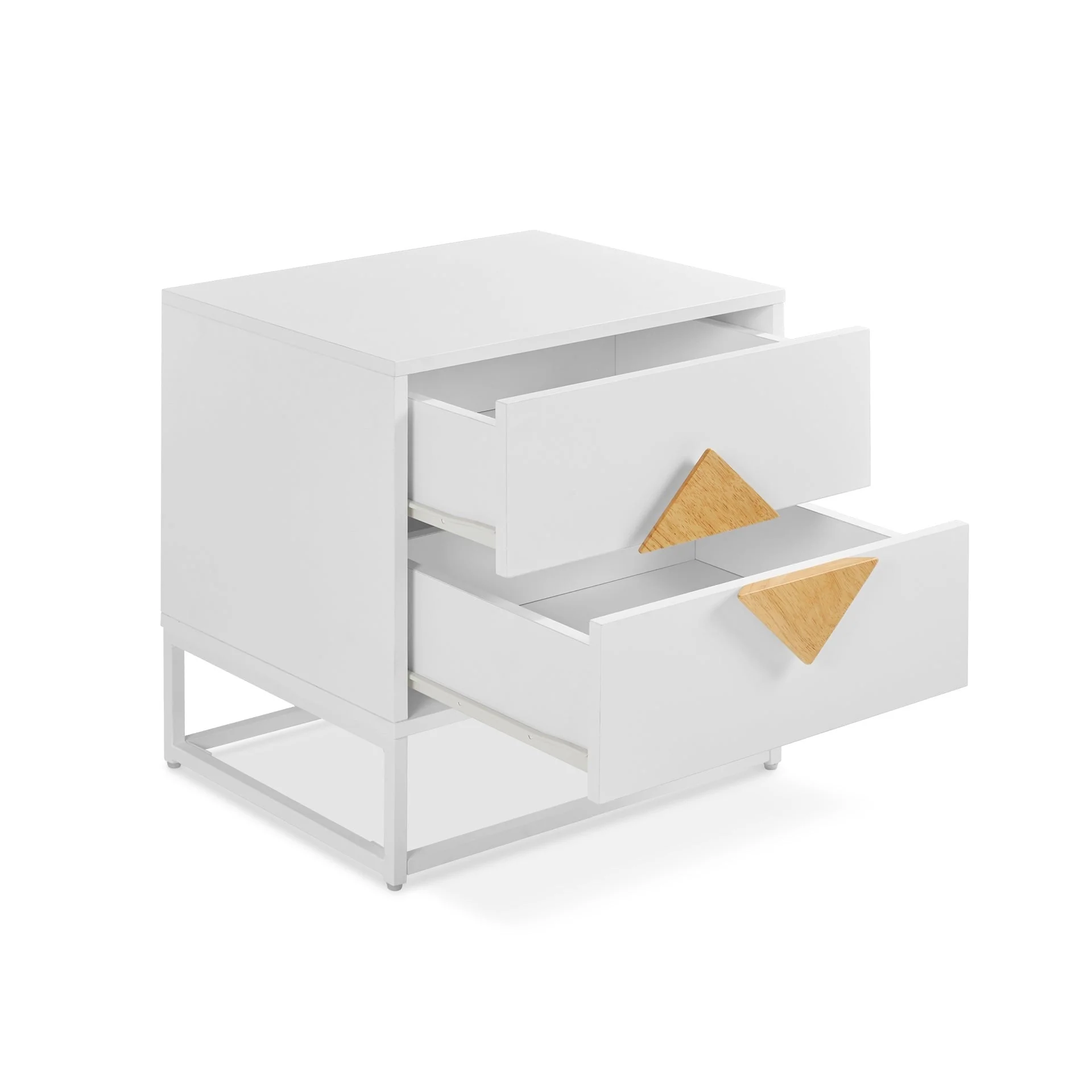 Alaska Wooden Bedside Table - White - Image 10
