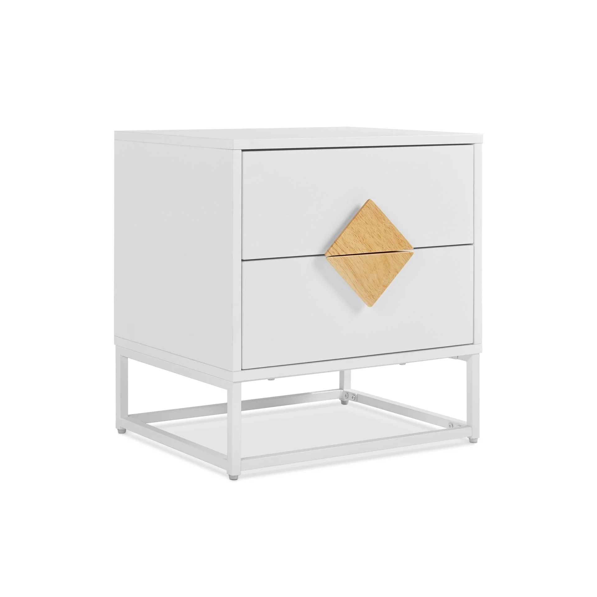 Alaska Wooden Bedside Table - White - Image 5