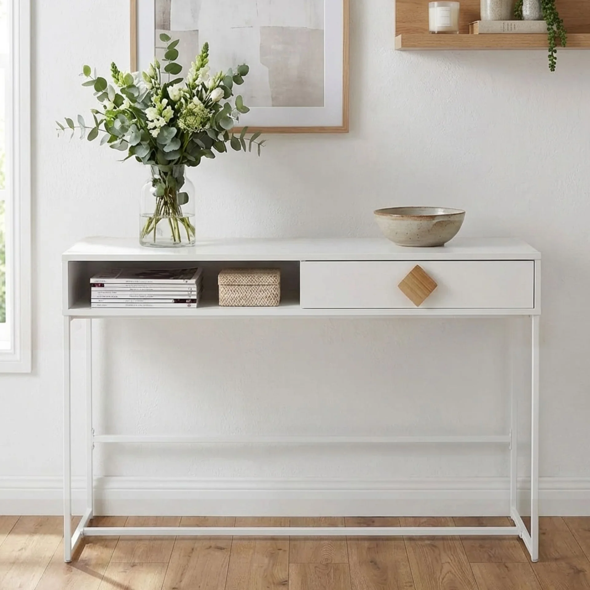 Alaska Wooden Console Table - White - Image 3