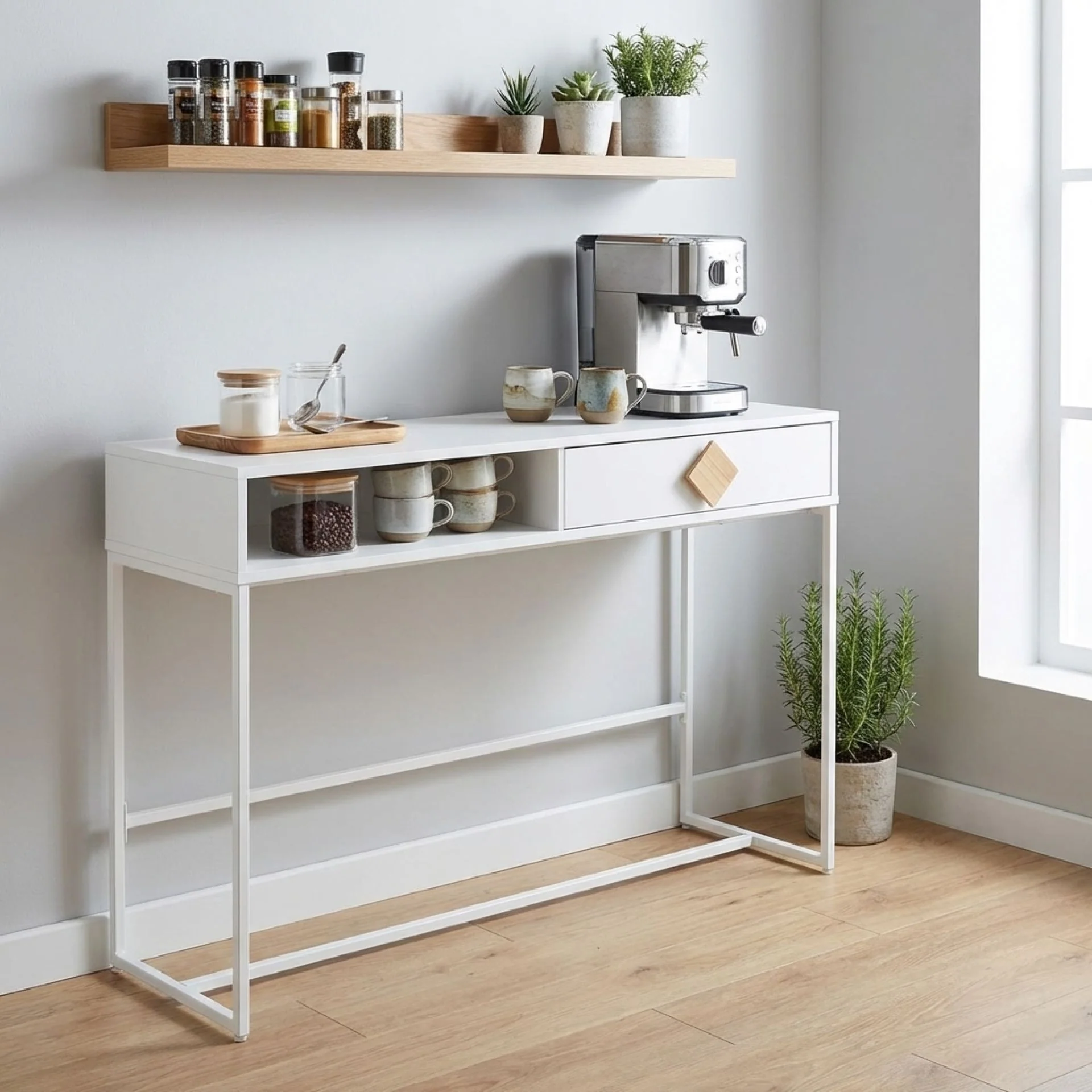 Alaska Wooden Console Table - White - Image 5