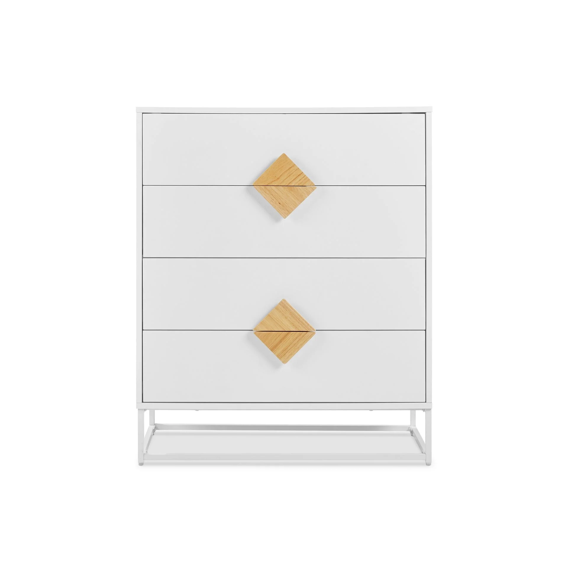 Alaska Wooden Tallboy 4 Drawers - White - Image 7
