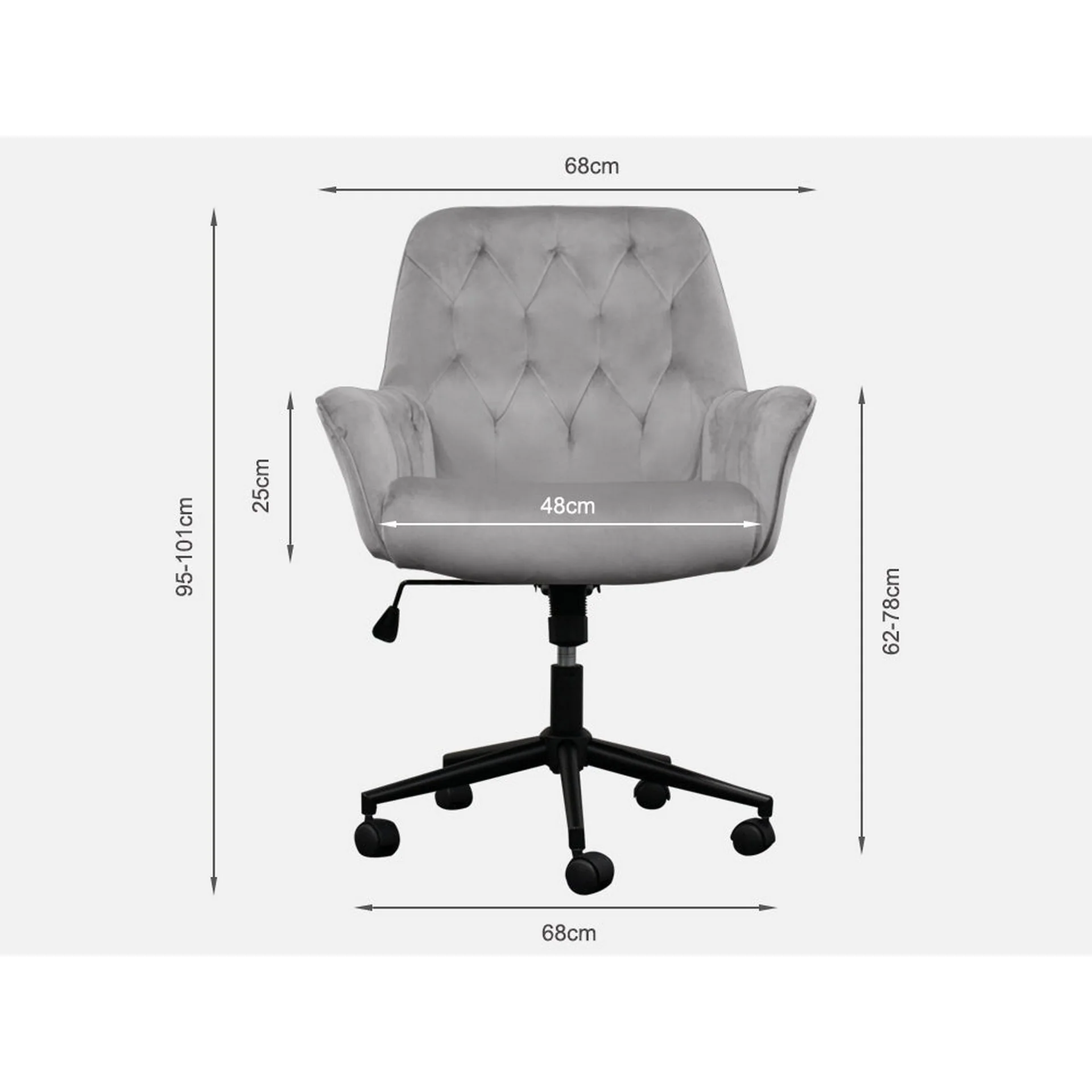 ALBANY Office Chair - CHARCOAL - Image 8