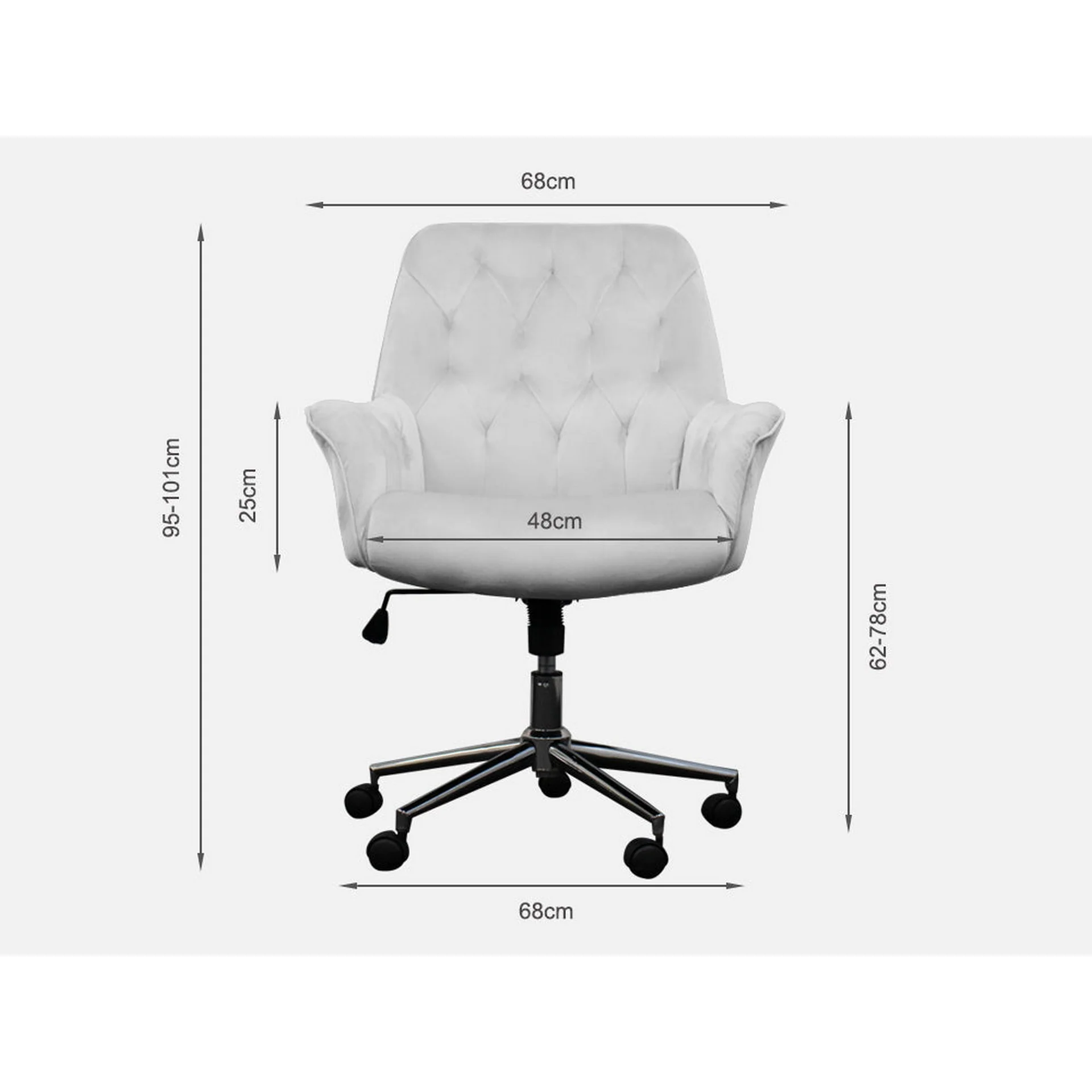 ALBANY Office Chair - SILVER - Image 7