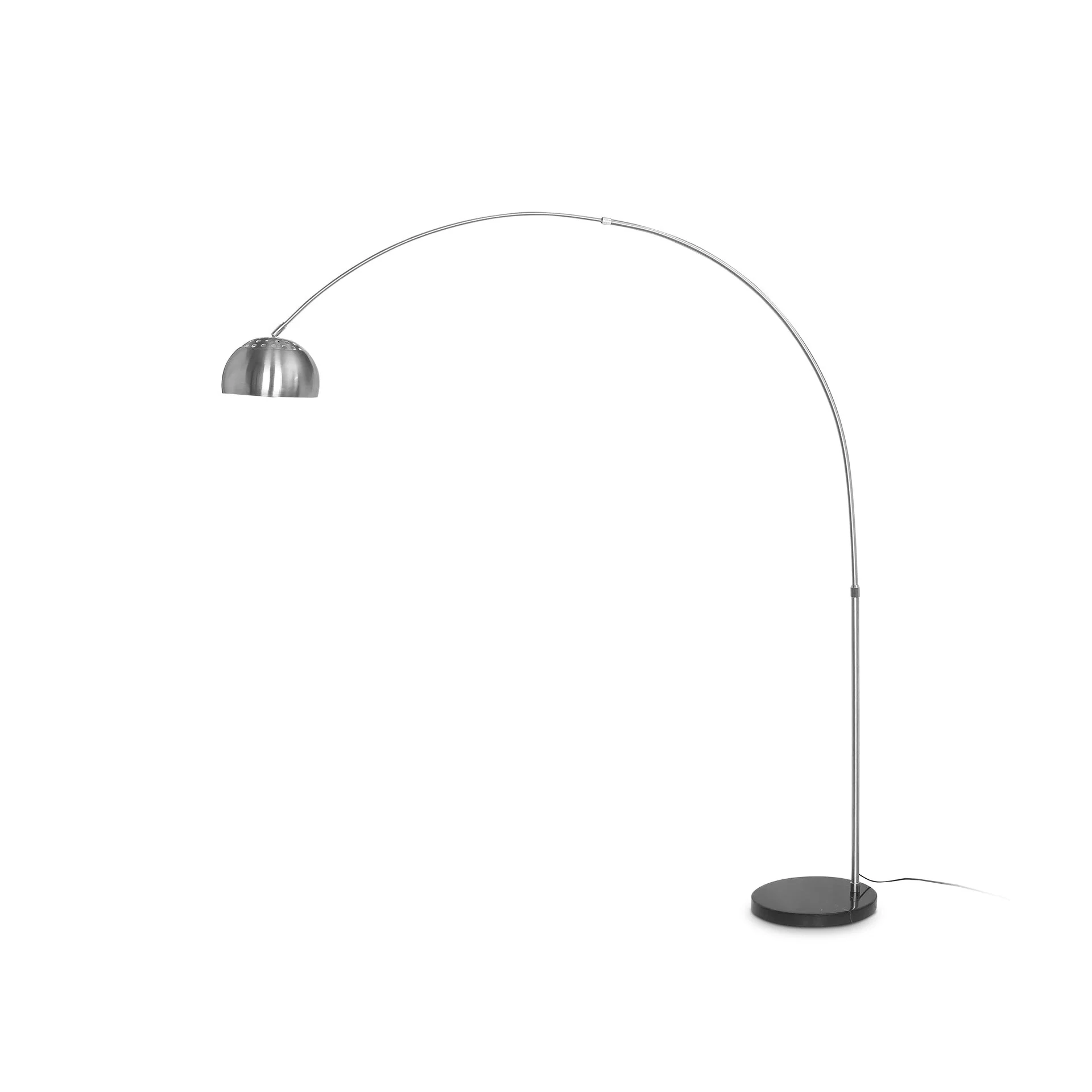 Alden Arched Floor Lamp - Silver - Image 3