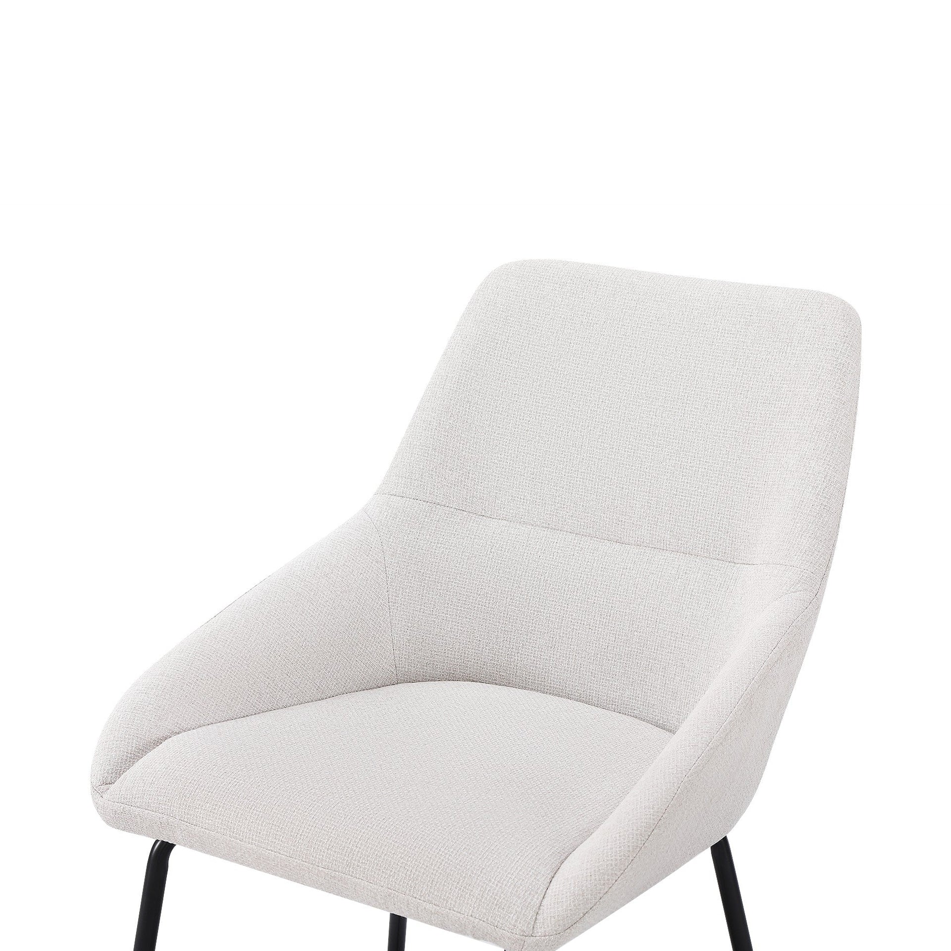 Alena Dining Chair - Set of 2 - Beige + Black - Image 10