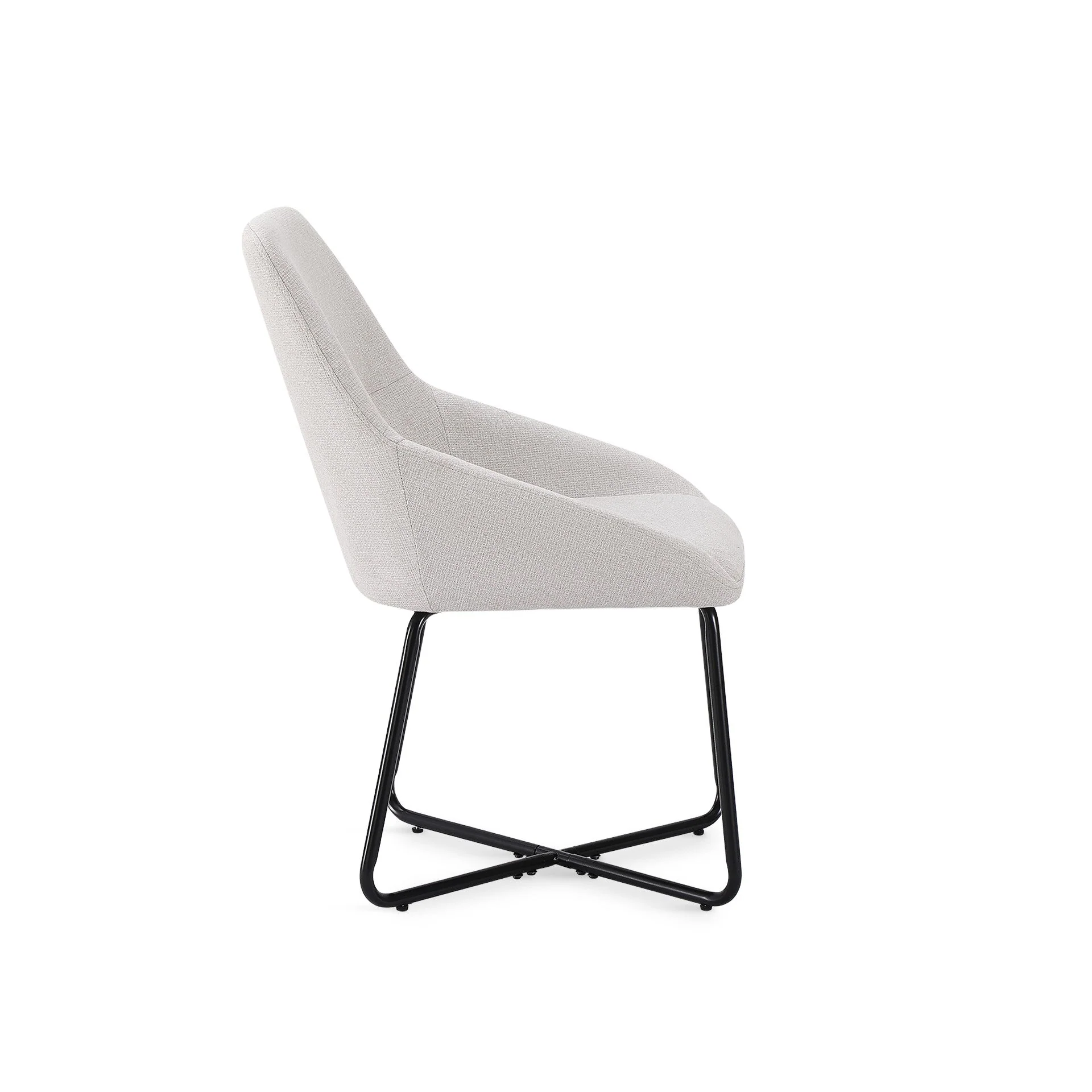 Alena Dining Chair - Set of 2 - Beige + Black - Image 9
