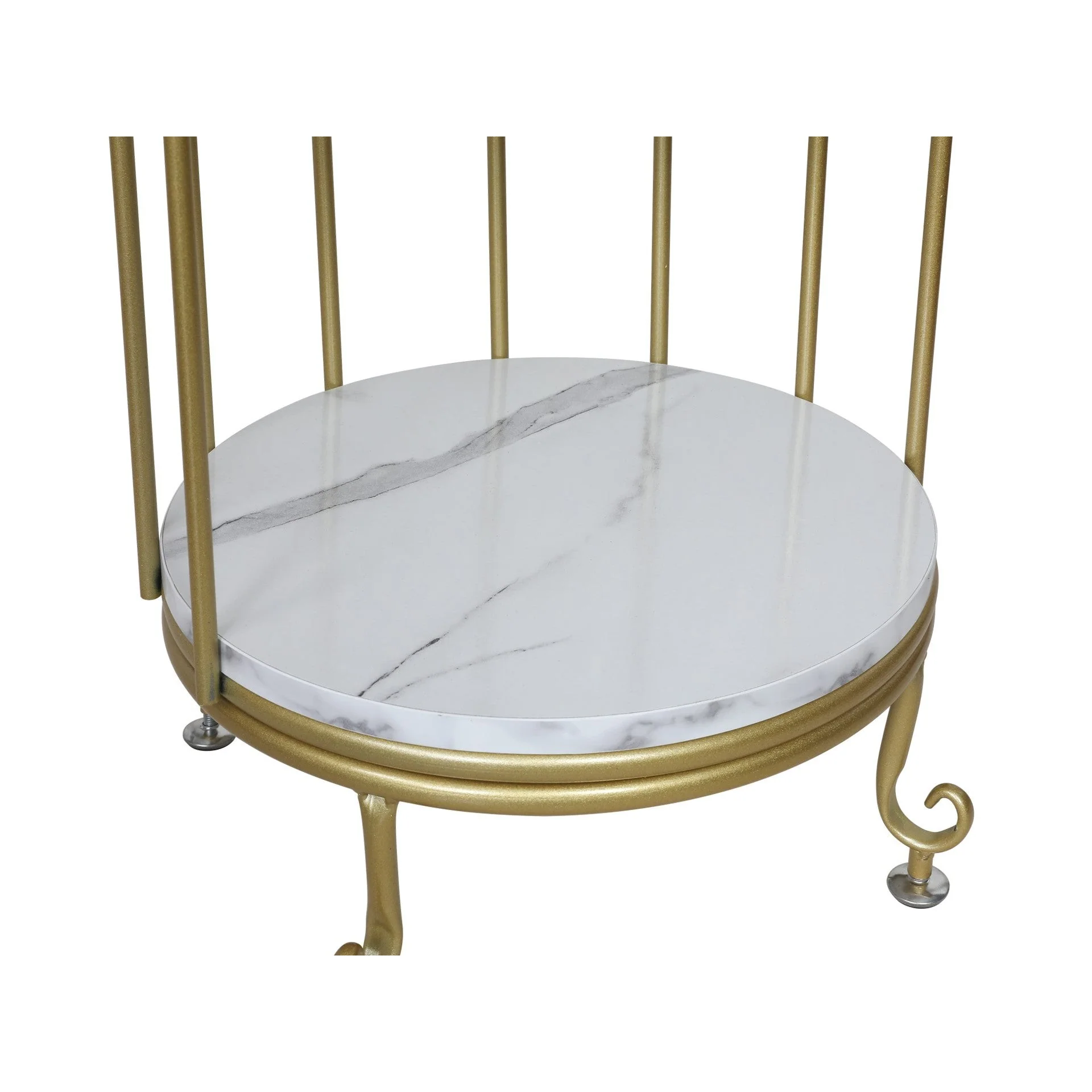 Alesa Birdcage 4 Tier Storage Shelf - Golden - Image 4