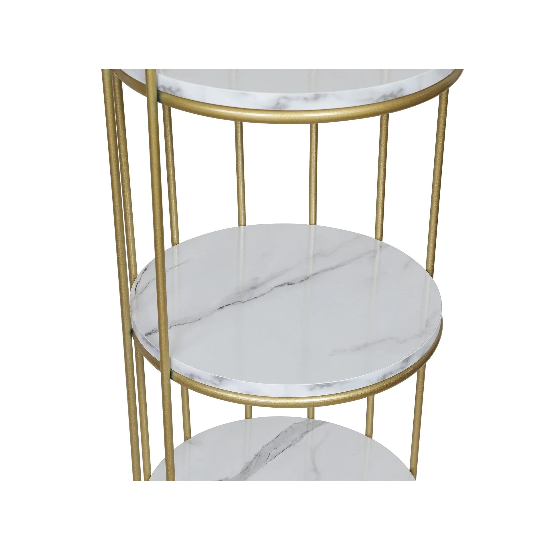 Alesa Birdcage 4 Tier Storage Shelf - Golden - Image 6