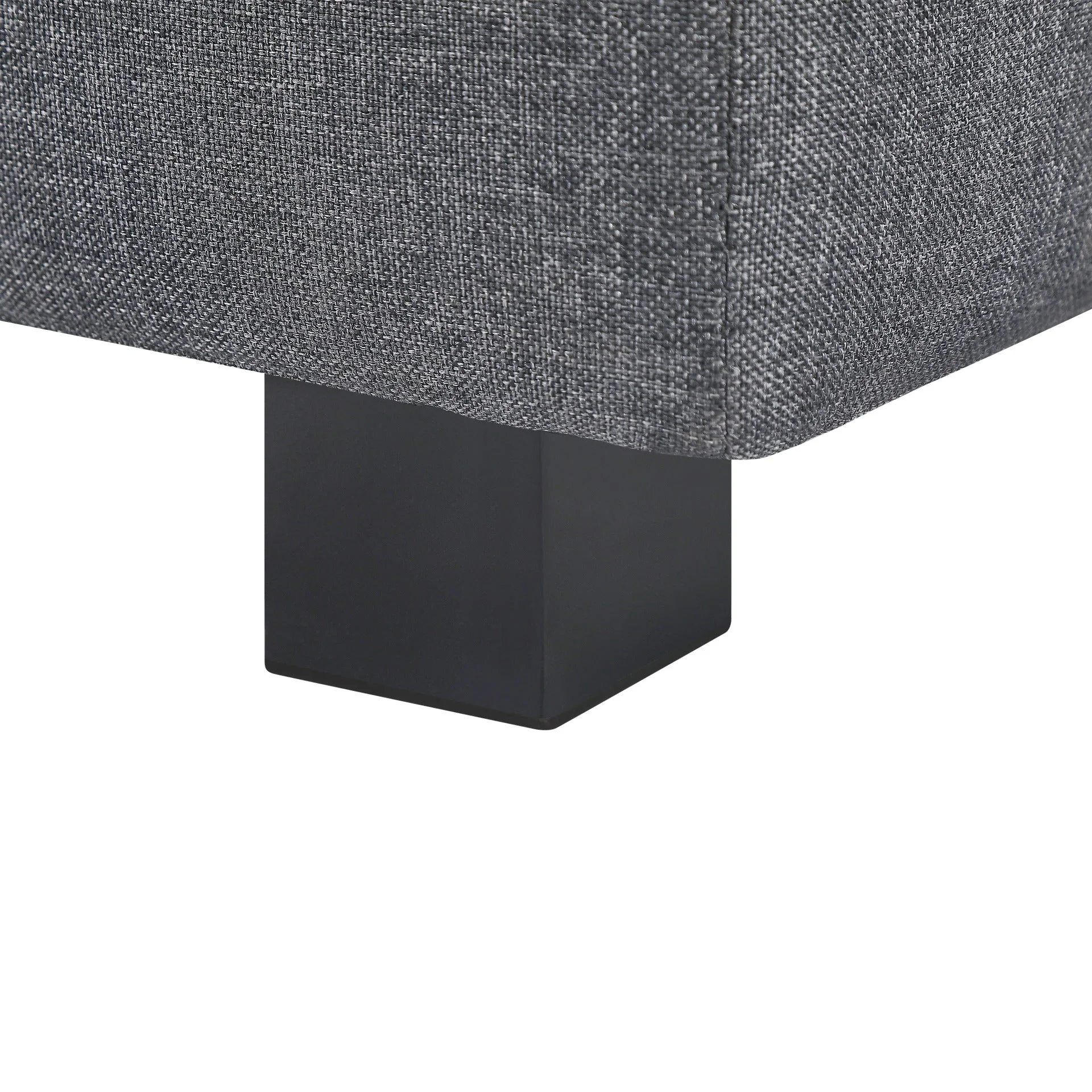 Alexander Linen Storage Ottoman Bench - Dark Grey - Image 9