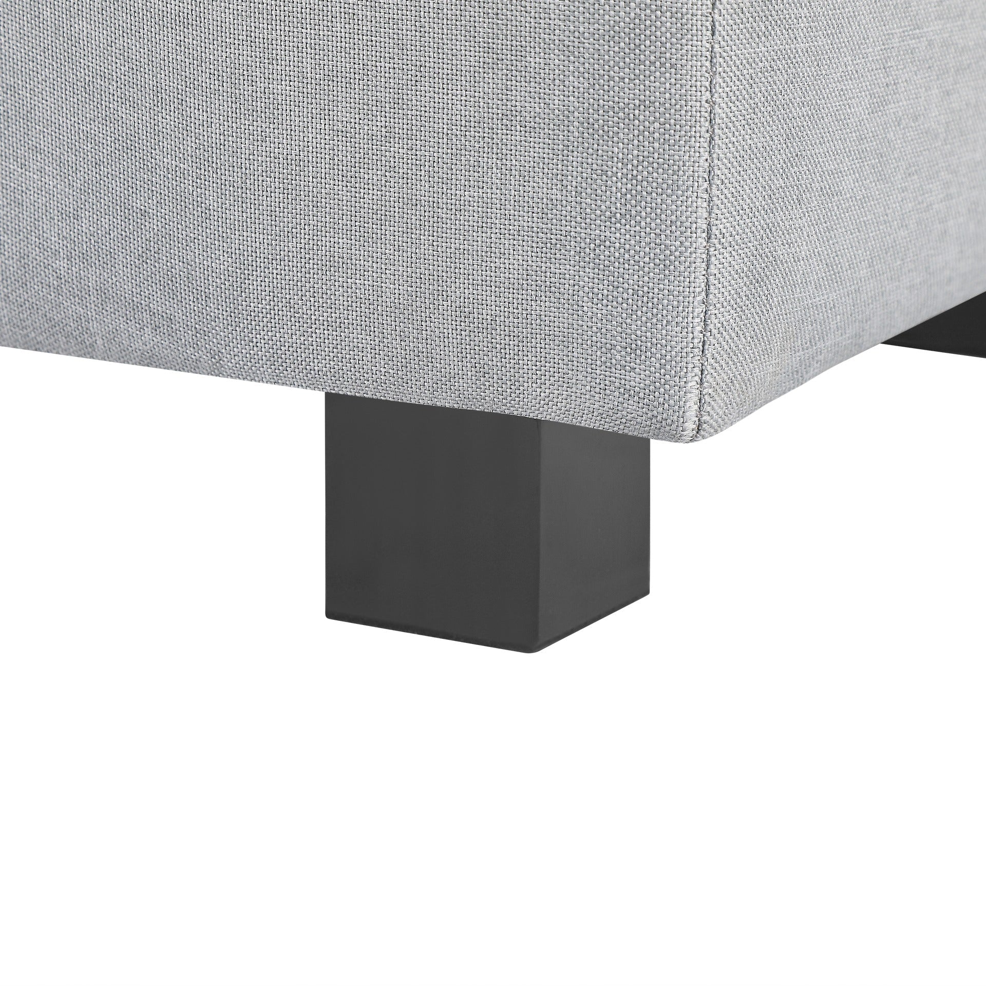 Alexander Linen Storage Ottoman Bench - Light Grey - Image 8