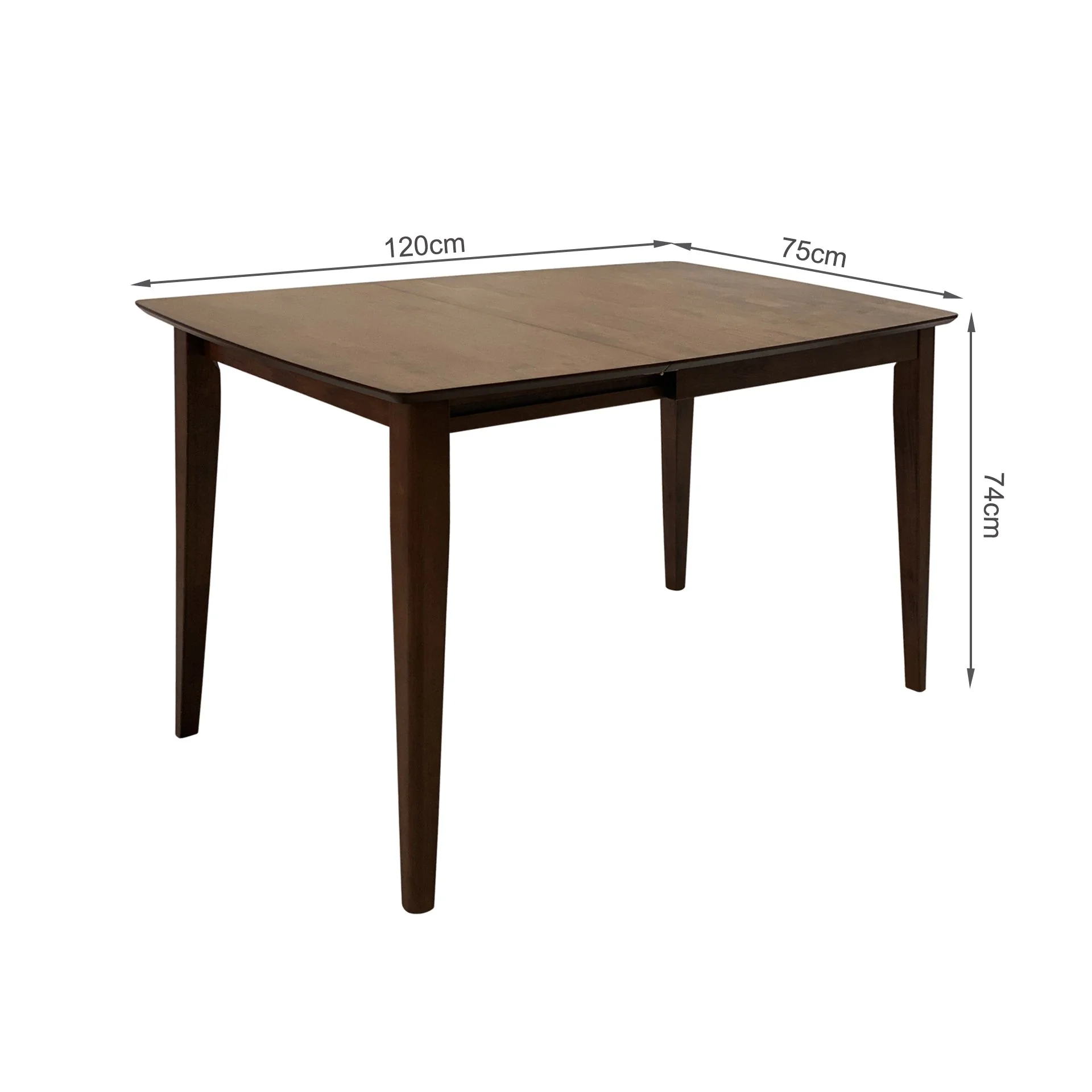 Alfie 4 Seater Extension Dining Table - Walnut - Image 7
