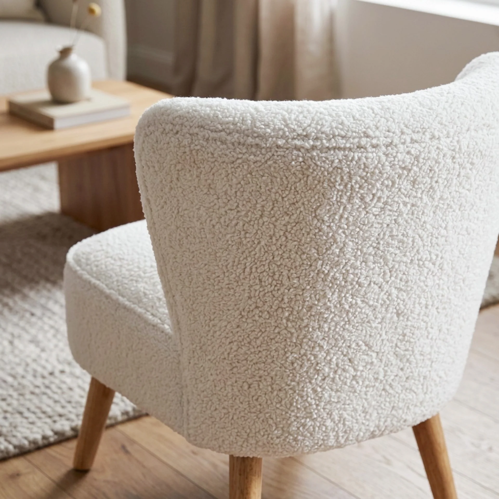 Alice Boucle Occasional Chair - Cream - Image 5