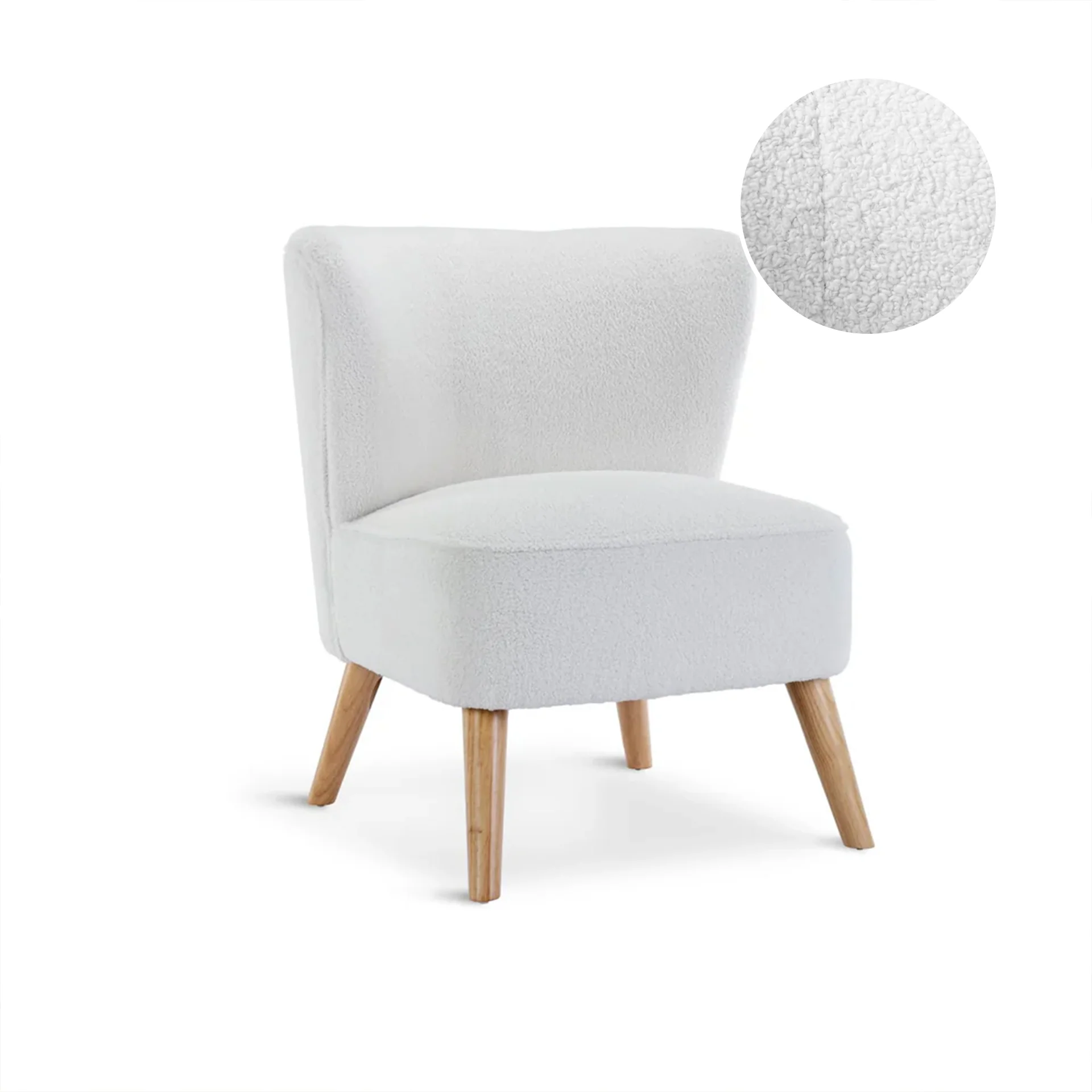 Alice Boucle Occasional Chair - Cream - Image 7
