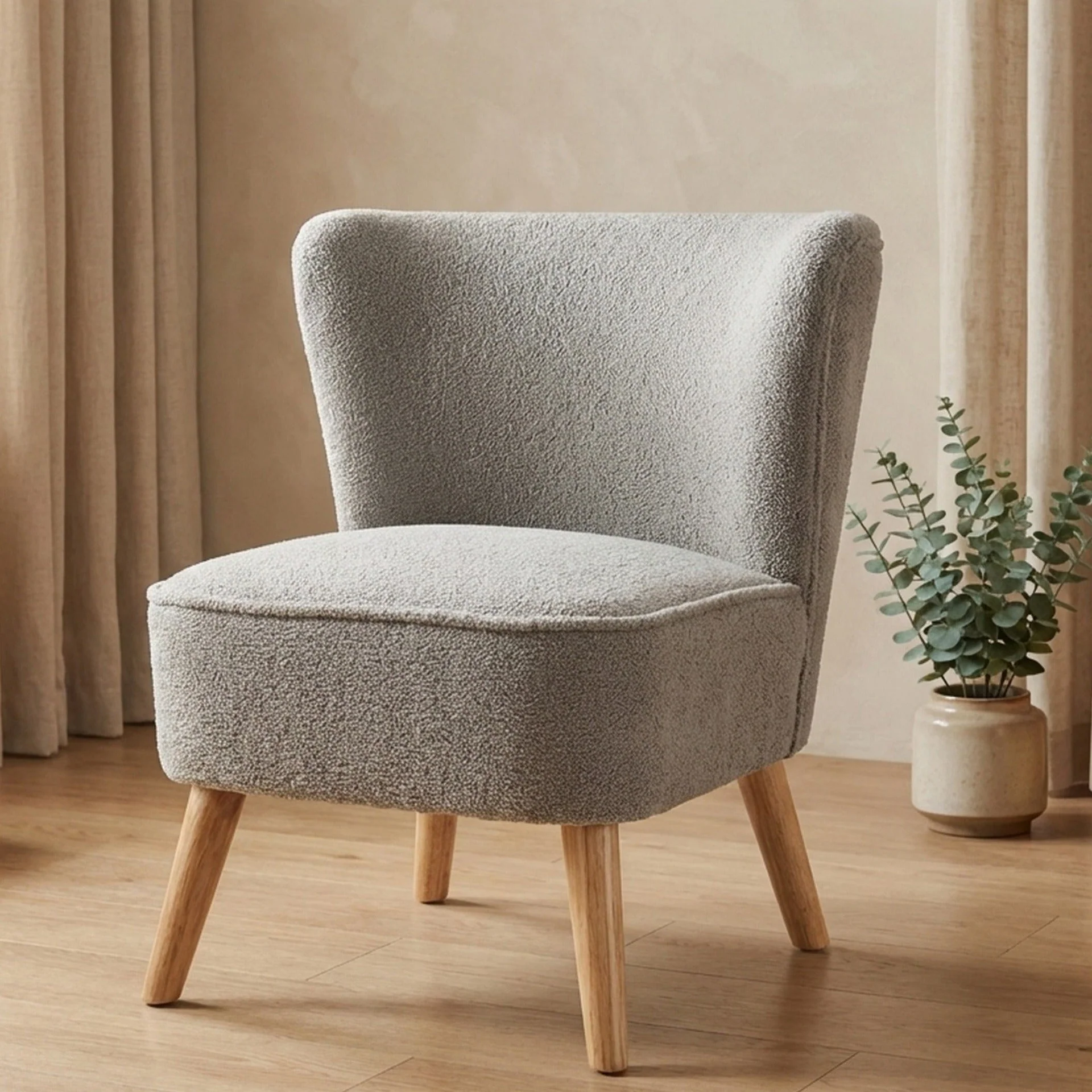 Alice Boucle Occasional Chair - Grey