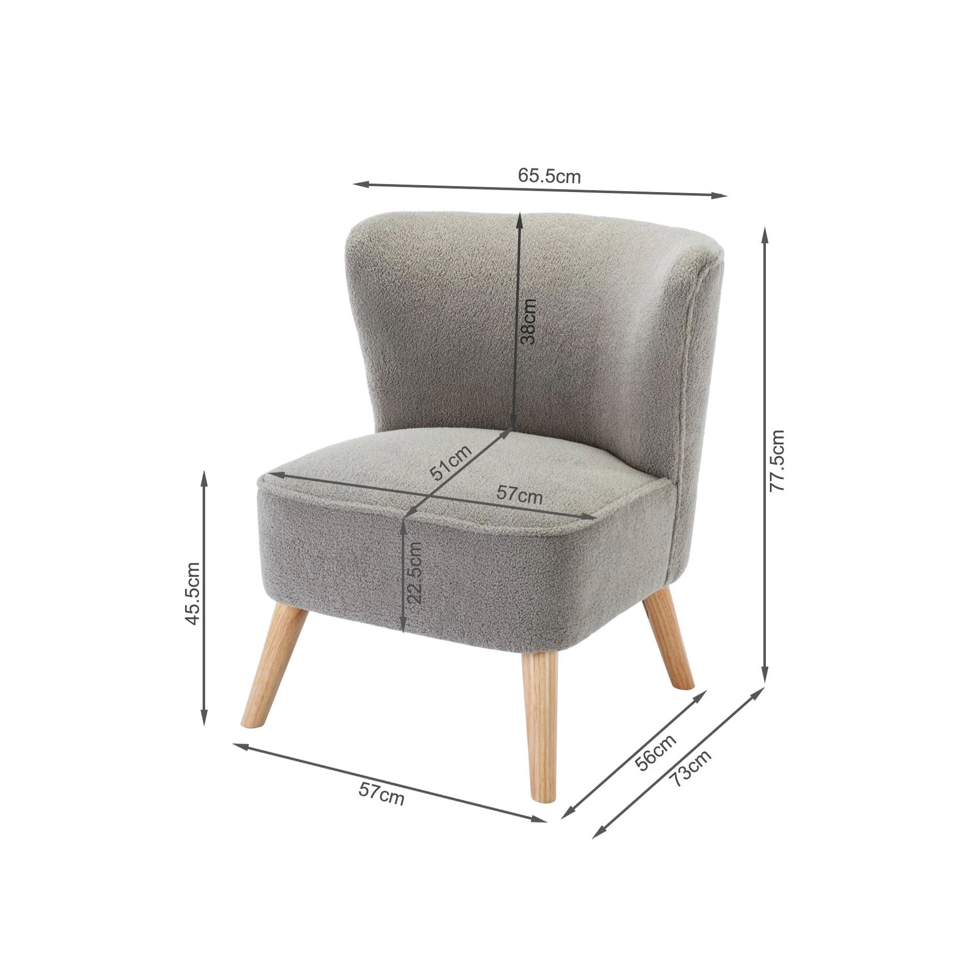 Alice Boucle Occasional Chair - Grey - Image 10