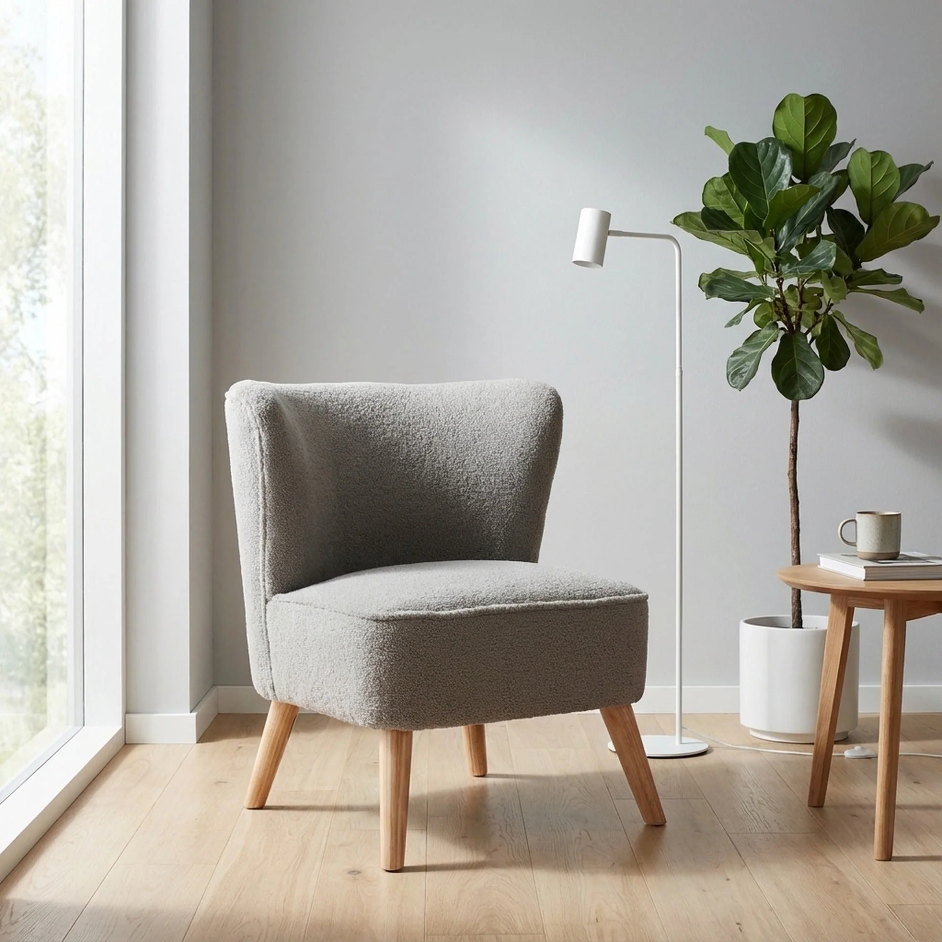 Alice Boucle Occasional Chair - Grey - Image 4