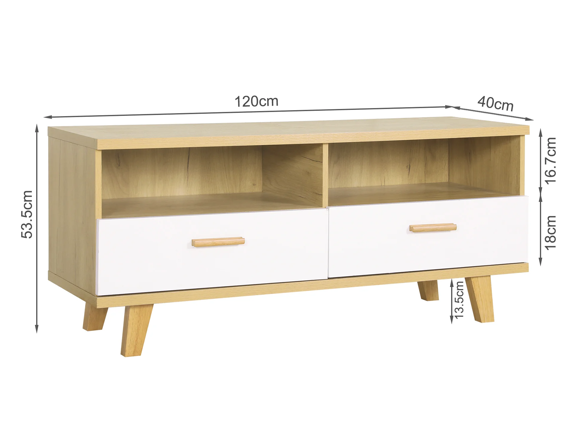 Alton 1.2m Entertainment Unit - Oak - Image 12