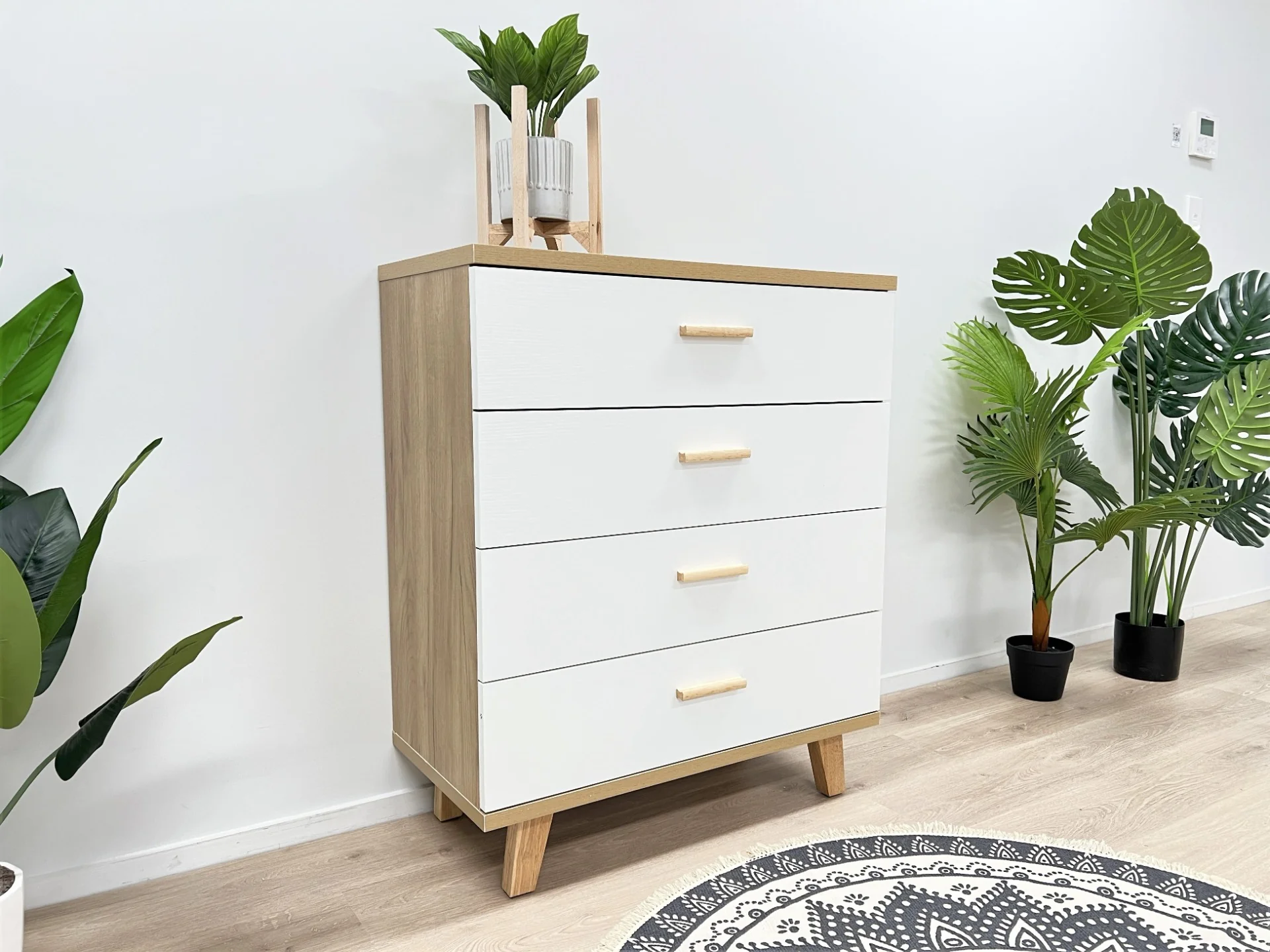 Alton Tallboy 4 Drawers - Oak