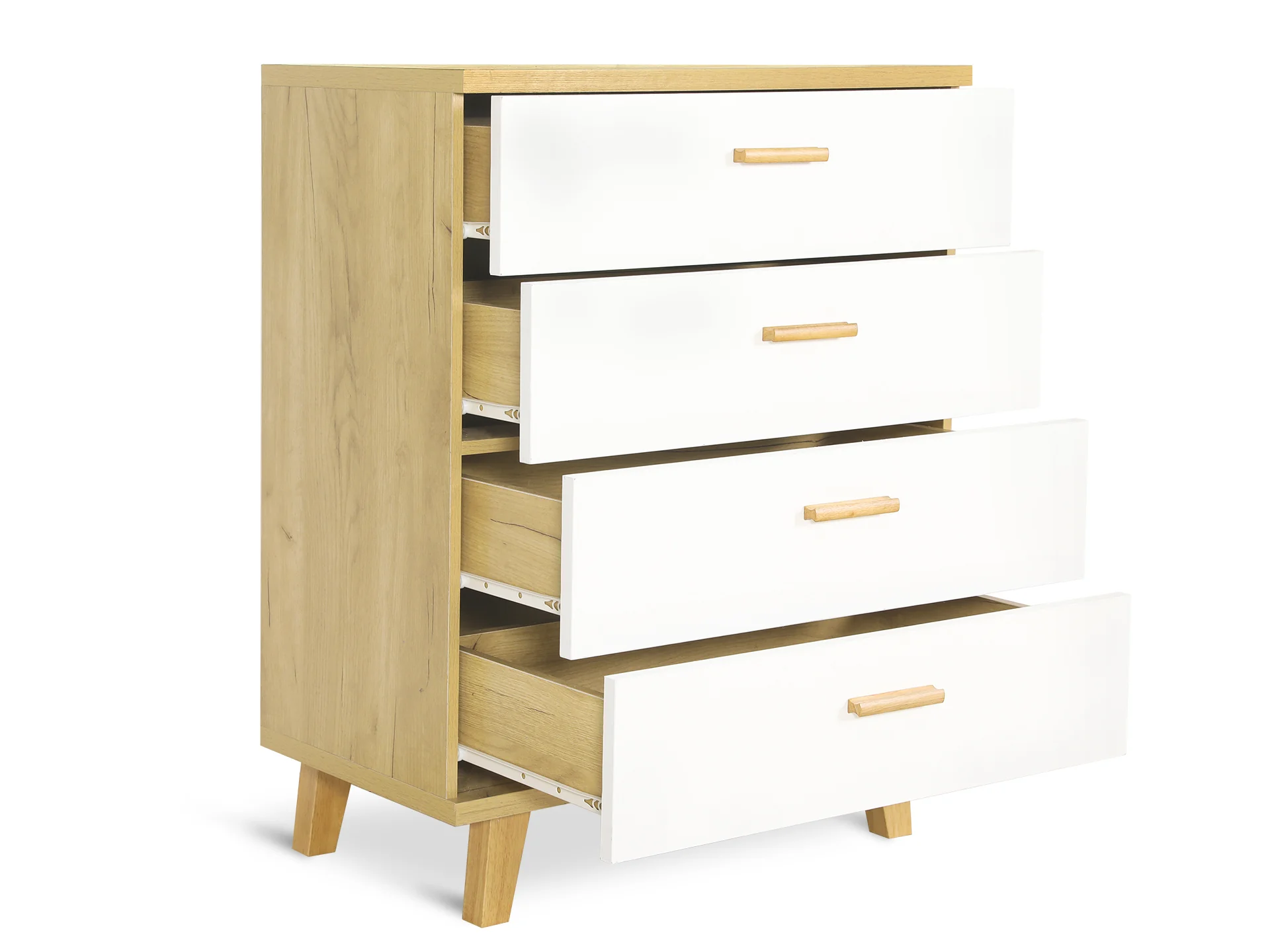 Alton Tallboy 4 Drawers - Oak - Image 11