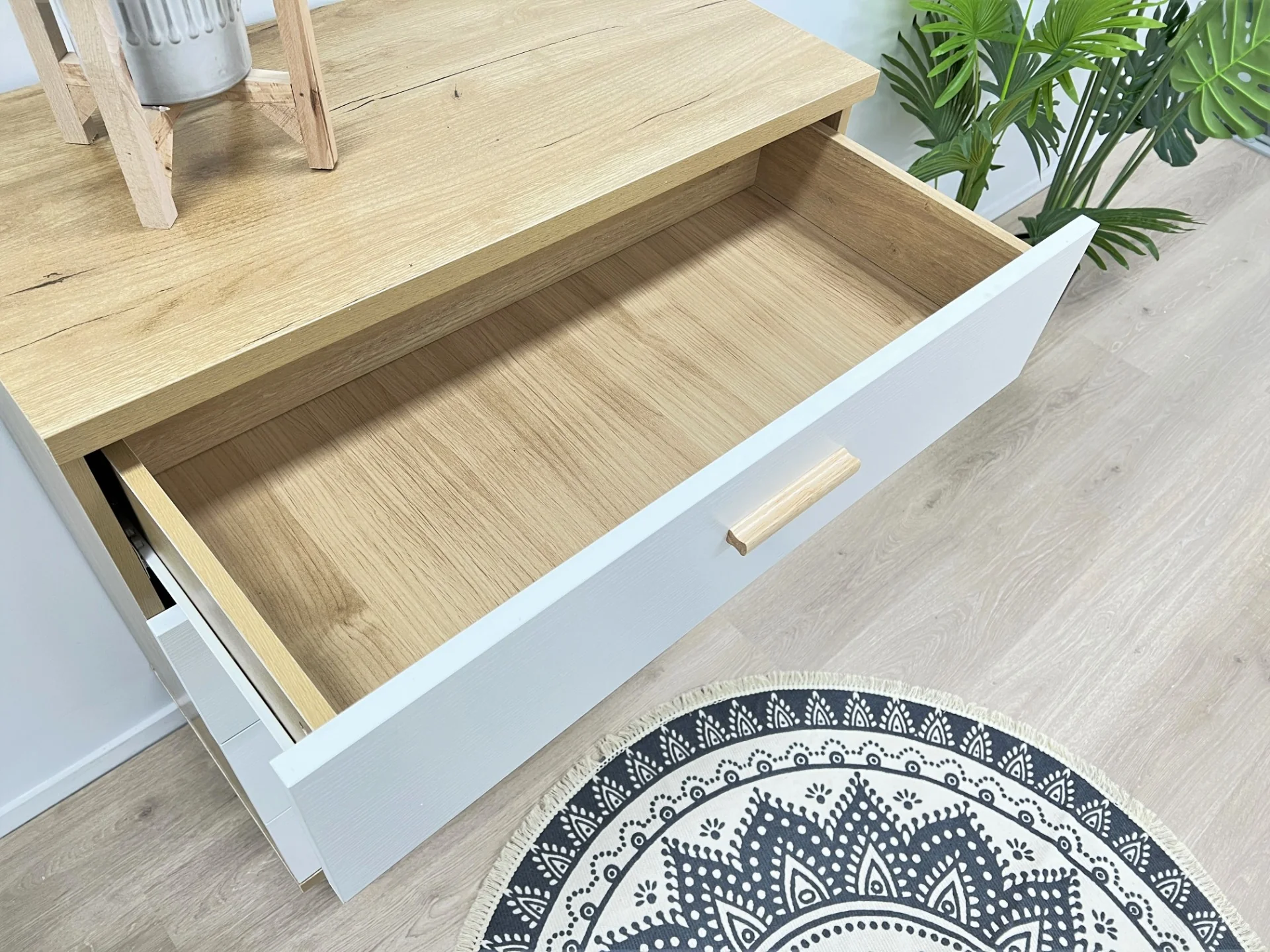 Alton Tallboy 4 Drawers - Oak - Image 5