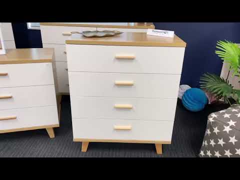Alton Tallboy 4 Drawers - Oak - Image 6