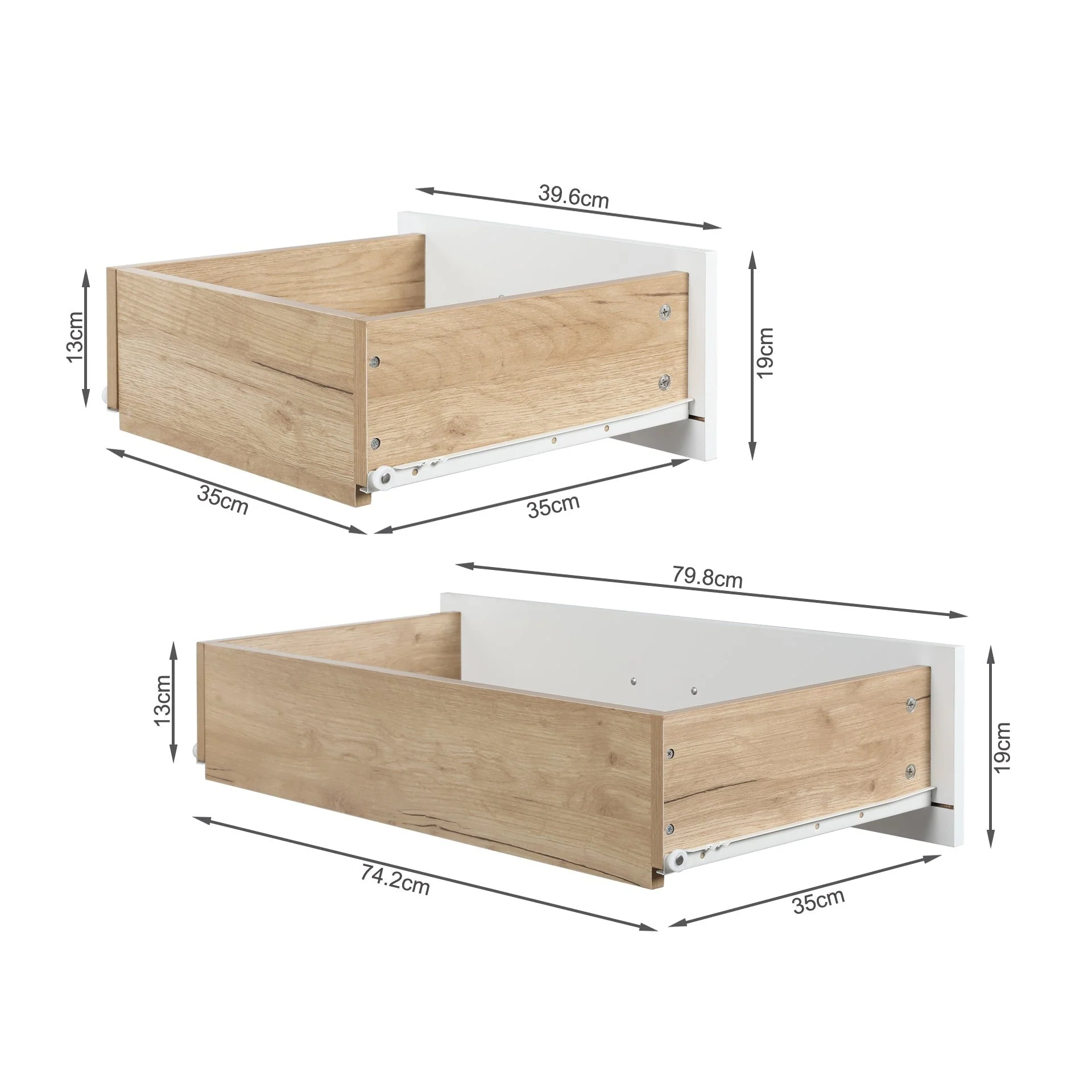Alton Tallboy 6 Drawers - Natural + White - Image 16