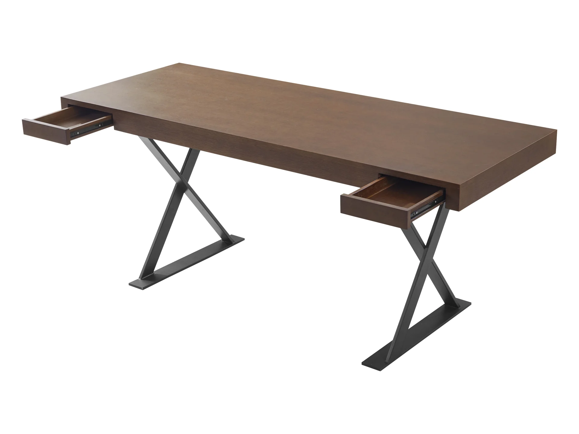 Alva 180cm Computer Desk - Black Oak - Image 4