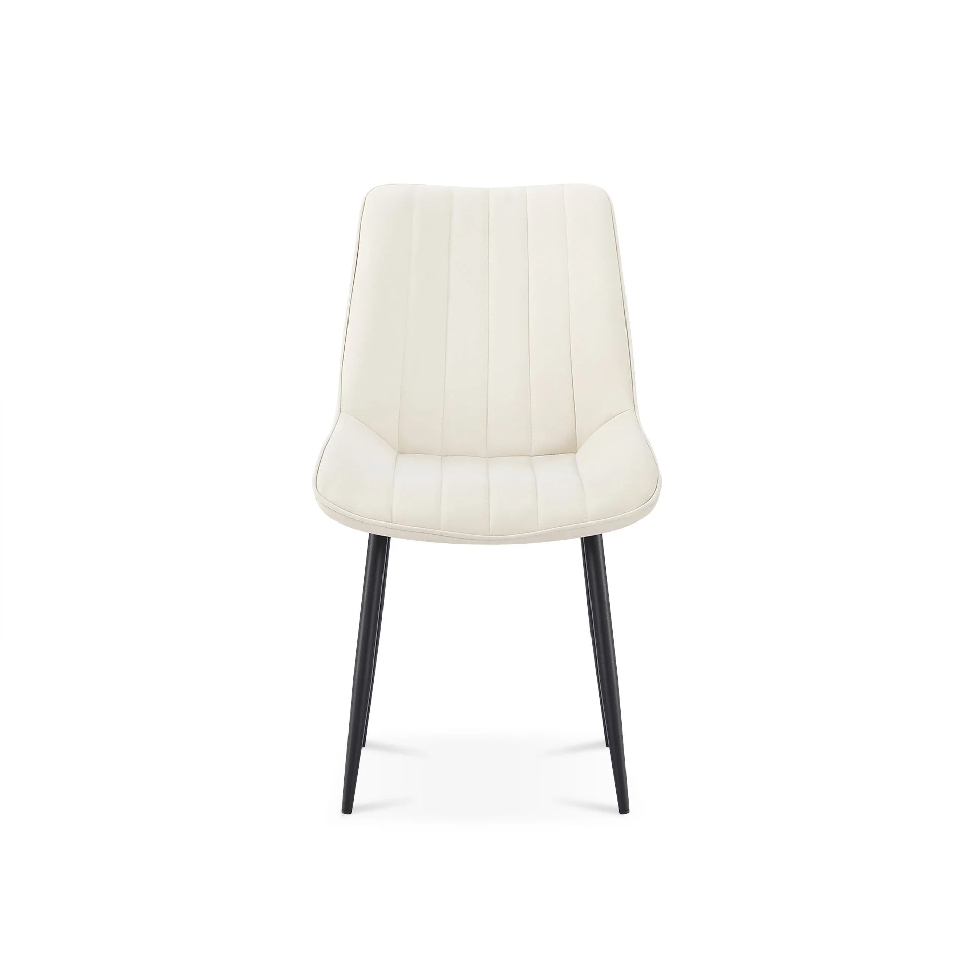 Amaia Dining Chair - Set of 4 - Beige + Black - Image 5