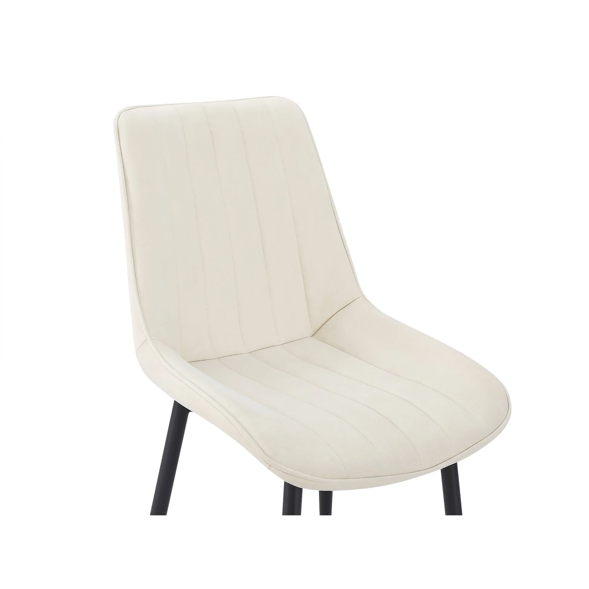 Amaia Dining Chair - Set of 4 - Beige + Black - Image 7