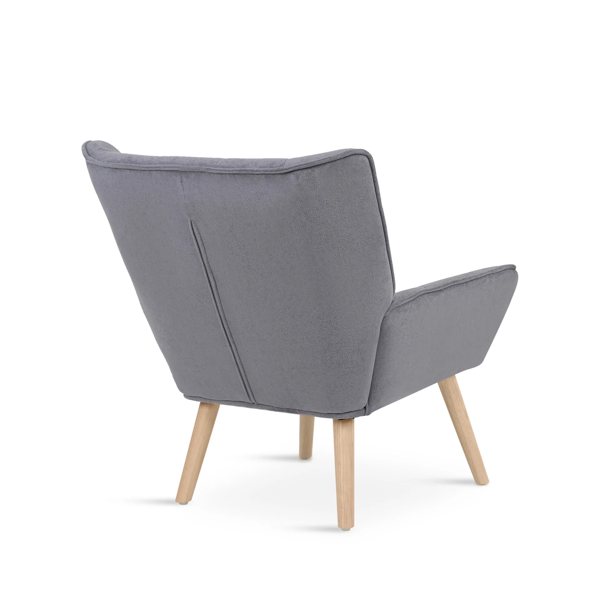Amelia Rubberwood Armchair - Dark Grey - Image 8