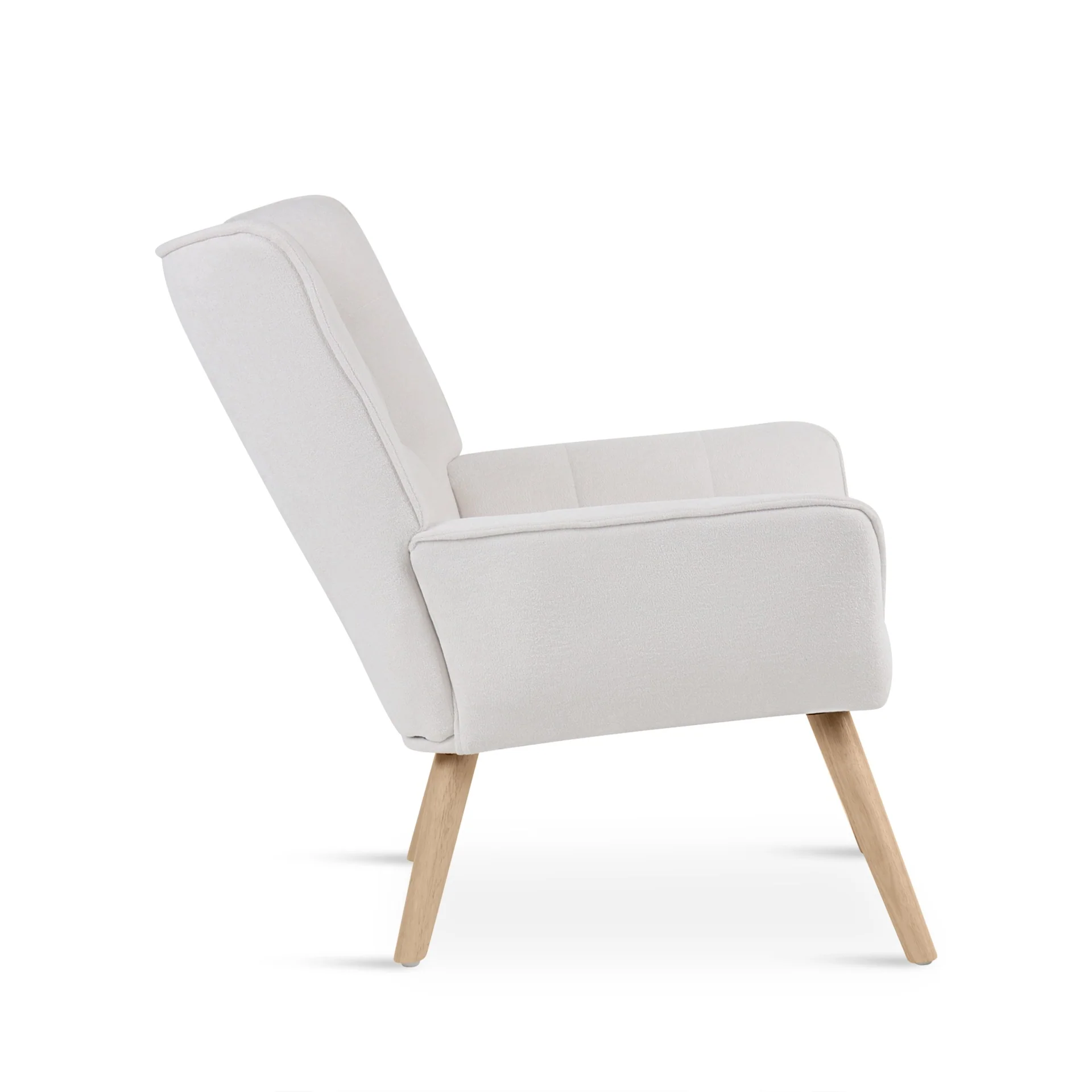 Amelia Rubberwood Armchair - White - Image 11