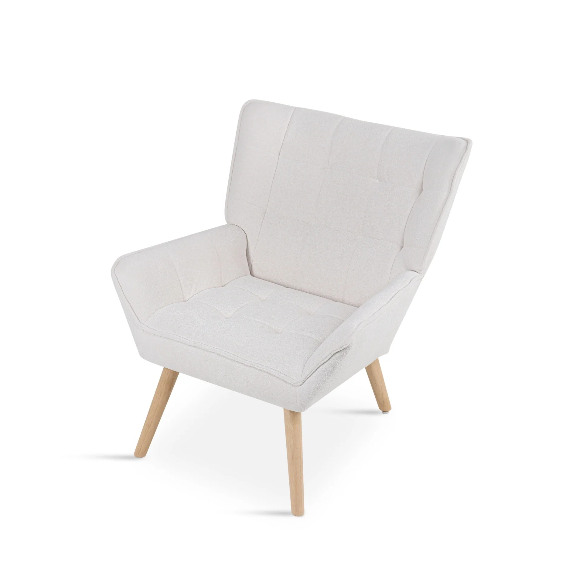 Amelia Rubberwood Armchair - White - Image 12