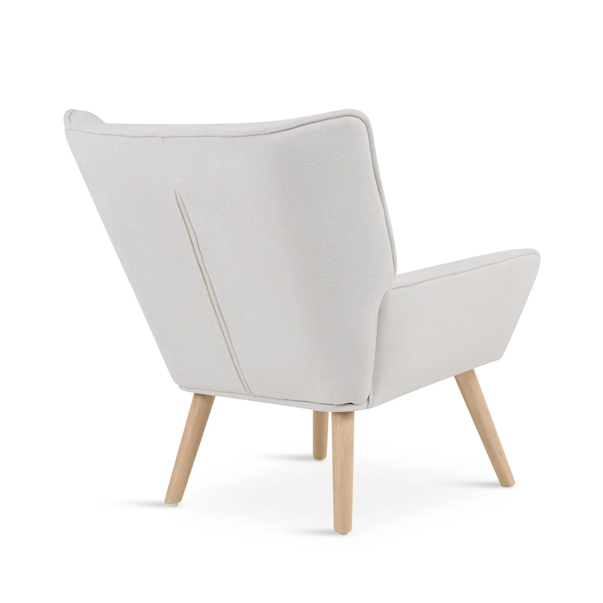 Amelia Rubberwood Armchair - White - Image 13